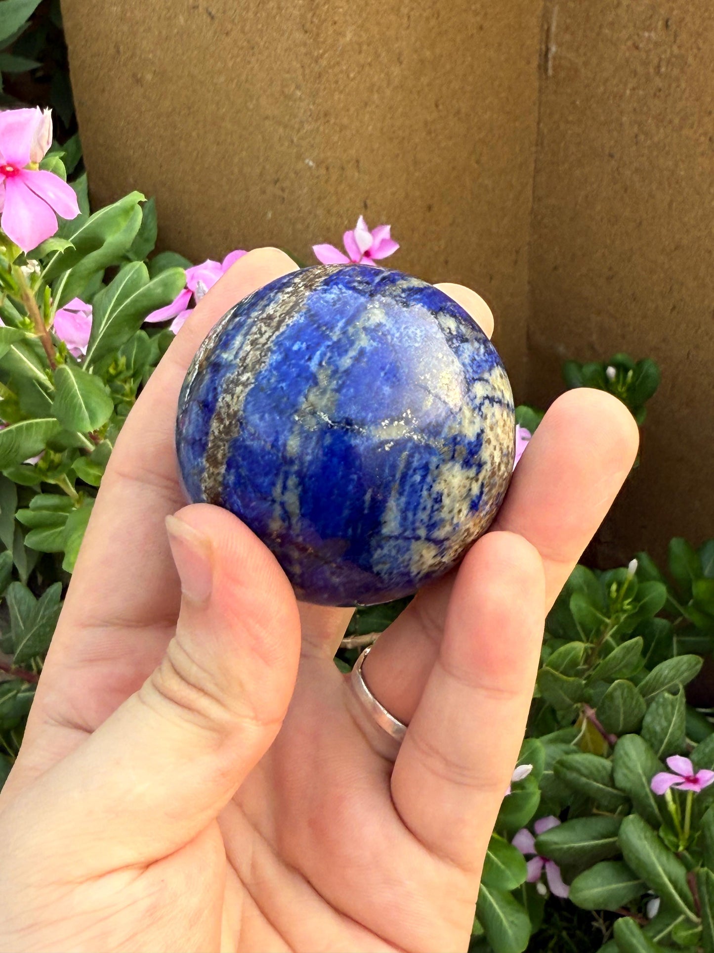 Natural Afghan Lapis Lazuli Sphere 270g 55 mm Diameter Origin Afghanistan