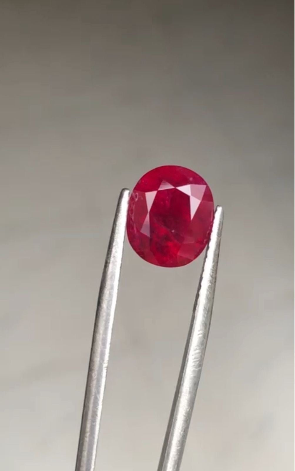 Vivid Red Natural 4.91 CT Ruby Afghanistan Certified Untreated Oval Gemstone
