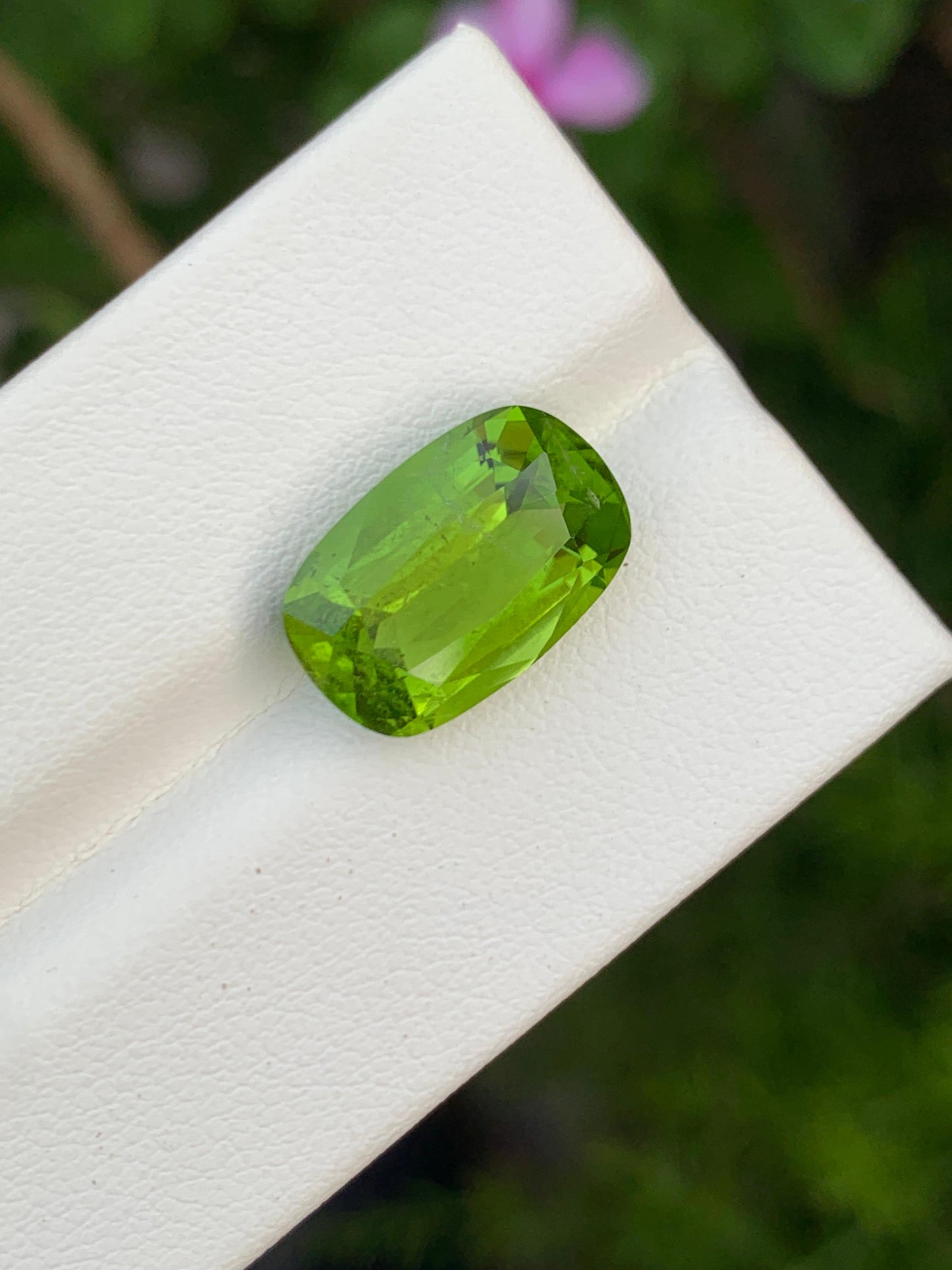 Natural Peridot 7.65 Ct Vivid Green Faceted Gemstone Loose Stone for Jewelry