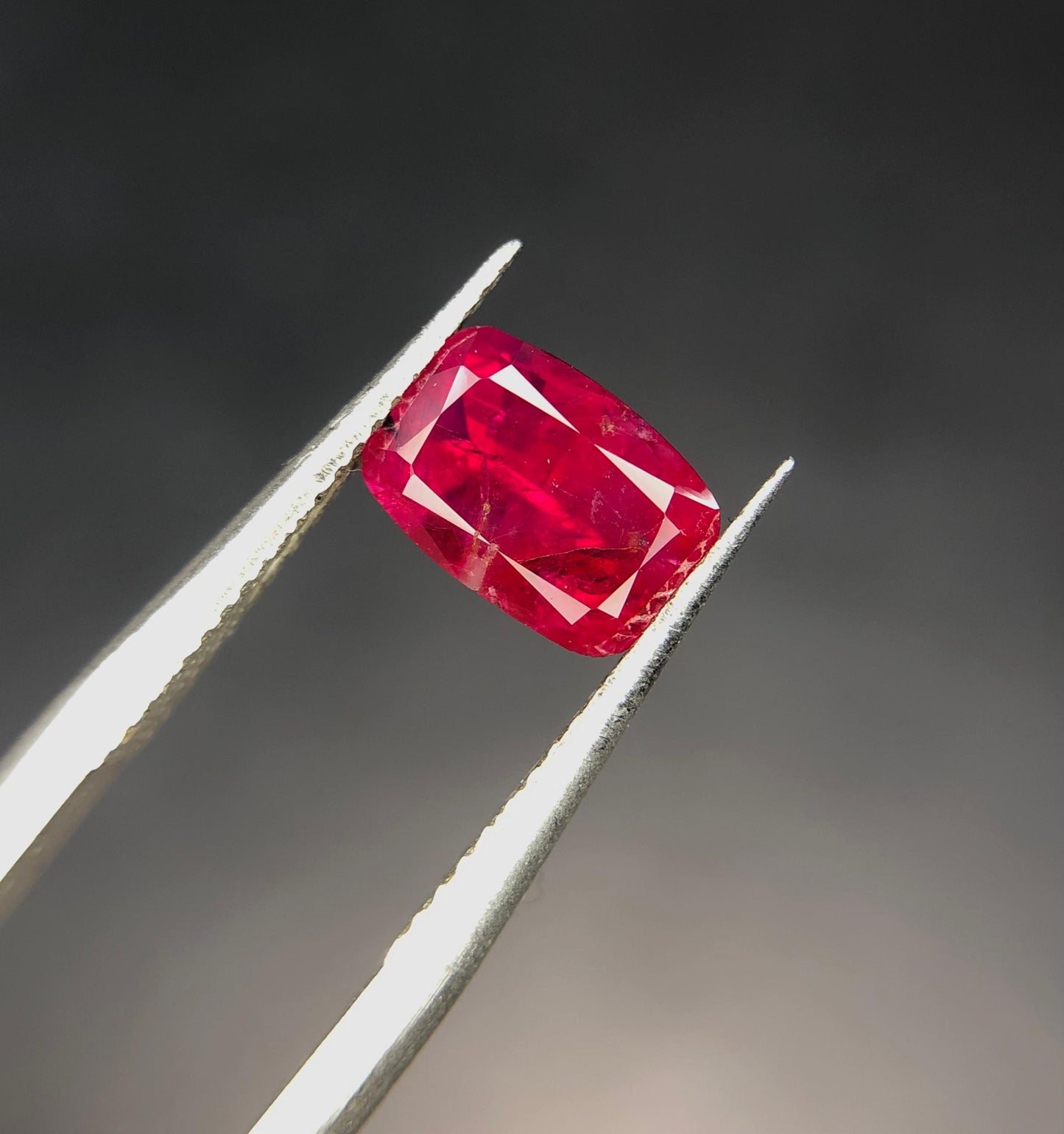 Natural Ruby 1.45 ct Cushion Cut Untreated Red Gemstone from Afghanistan Loose Stone for Jewelry Collectors