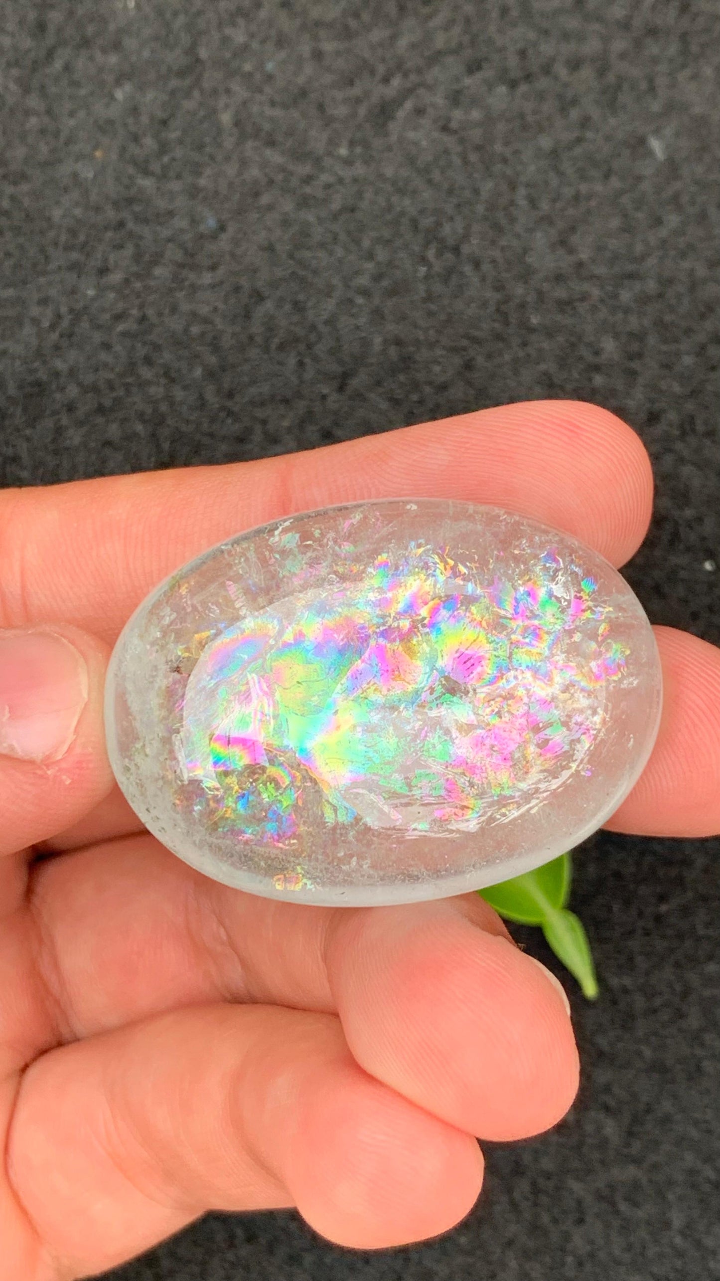 Natural Rainbow Aquamarine Cap 116 Ct Large Polished Gemstone for Jewelry Design or Collector Display Untreated Crystal Specimen