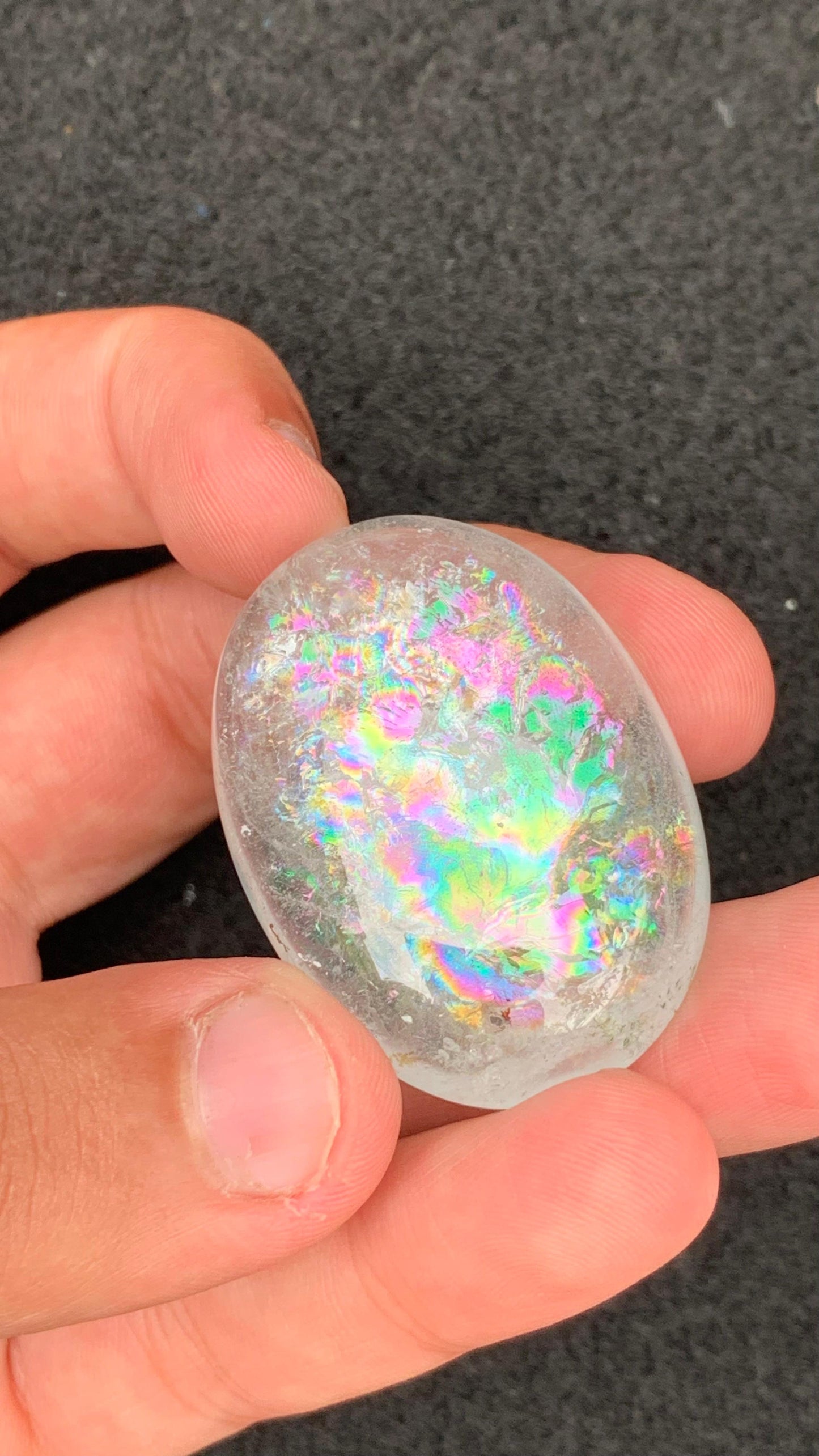 Natural Rainbow Aquamarine Cap 116 Ct Large Polished Gemstone for Jewelry Design or Collector Display Untreated Crystal Specimen