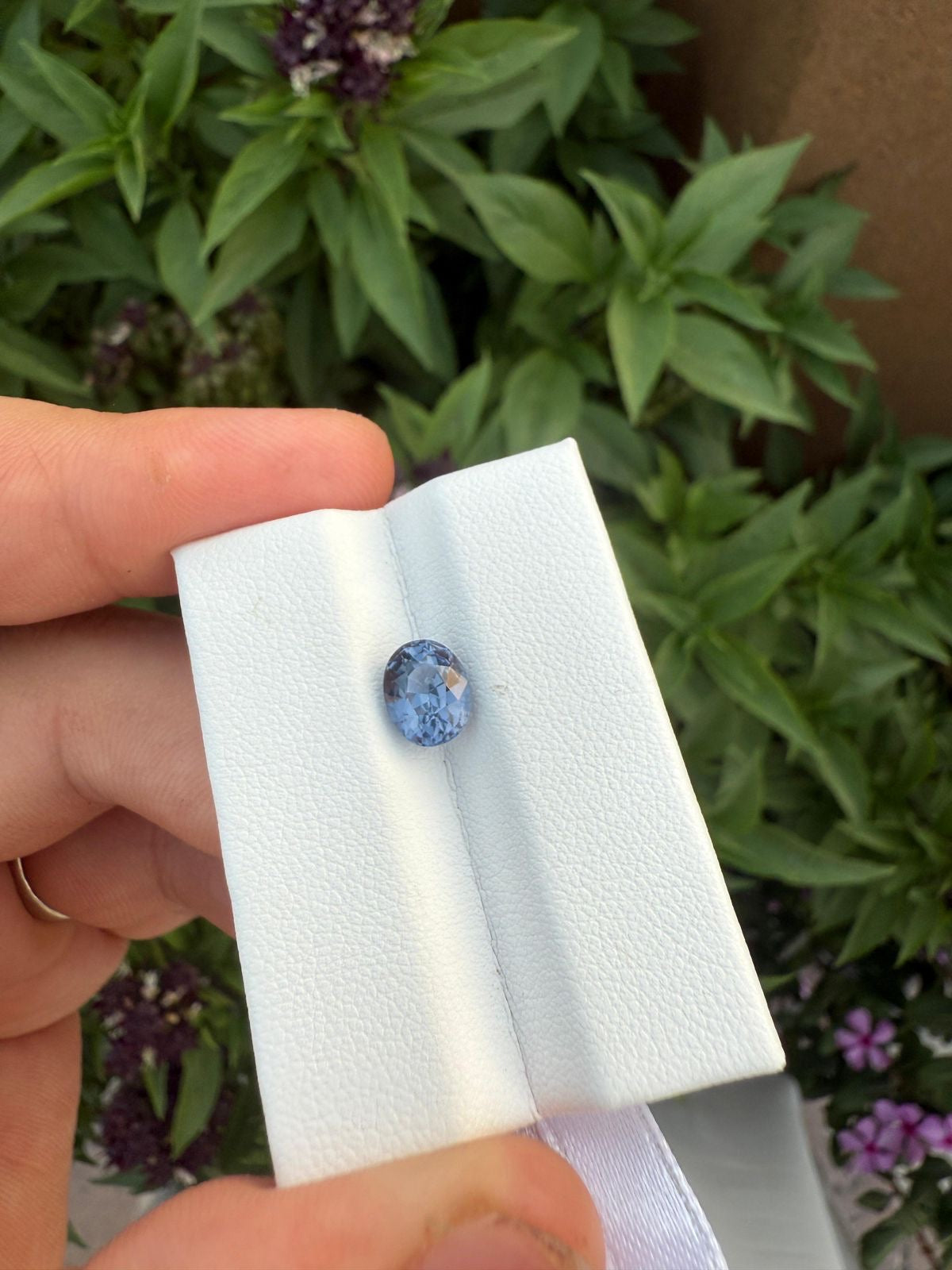 Natural Violet Spinel Oval Gemstone 2.08 Carat Bluish Violet Brilliant Cut Untreated Certified Tanzanian Loose Gemstone for Fine Jewelry