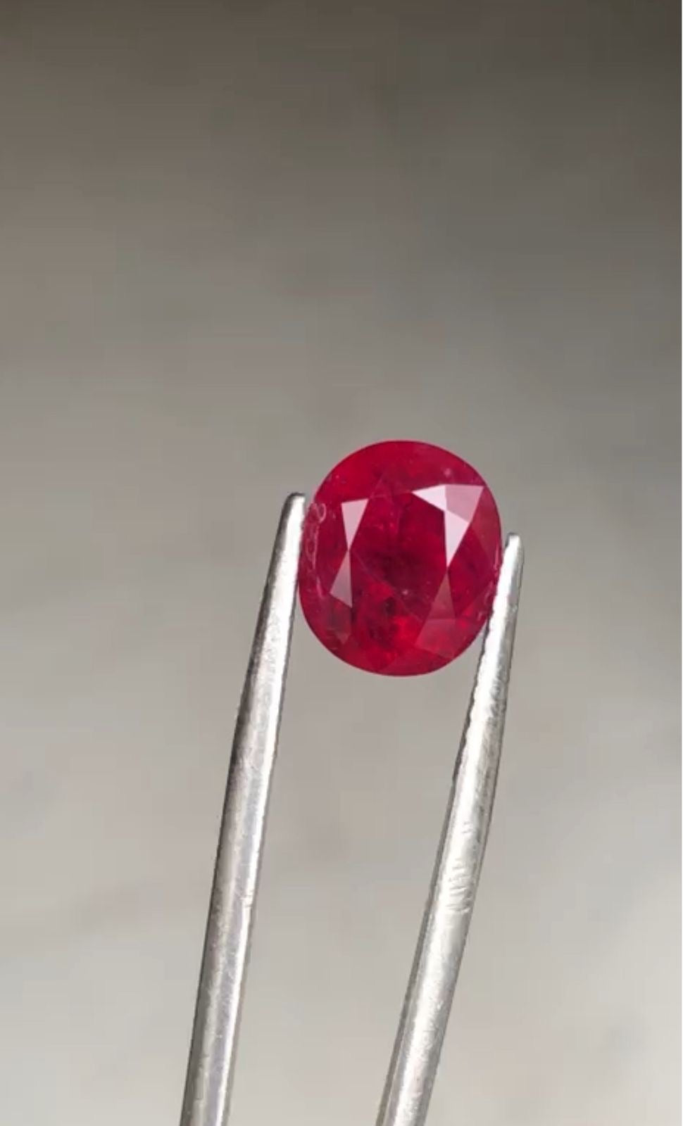 Vivid Red Natural 4.91 CT Ruby Afghanistan Certified Untreated Oval Gemstone
