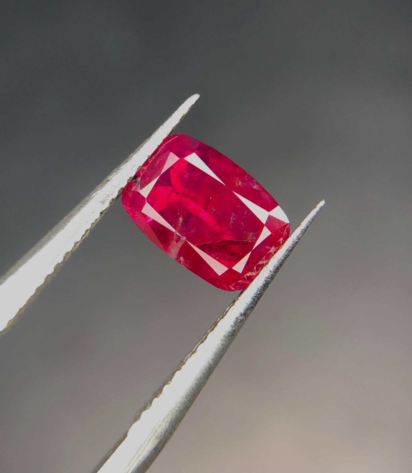 Natural Ruby 1.45 ct Cushion Cut Untreated Red Gemstone from Afghanistan Loose Stone for Jewelry Collectors