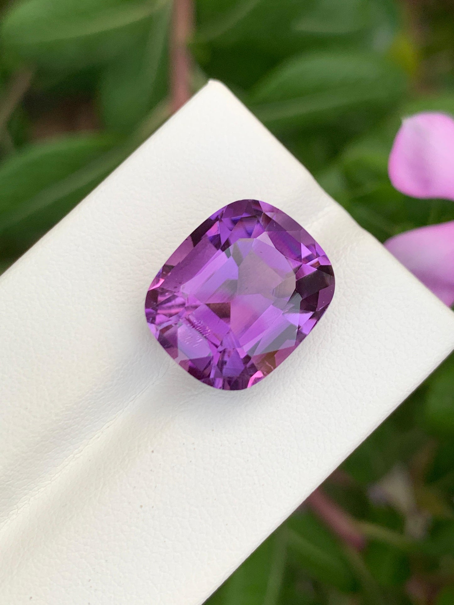 Natural Amethyst Deep Purple 13.35 Ct Faceted Gemstone Loose Stone for Jewelry