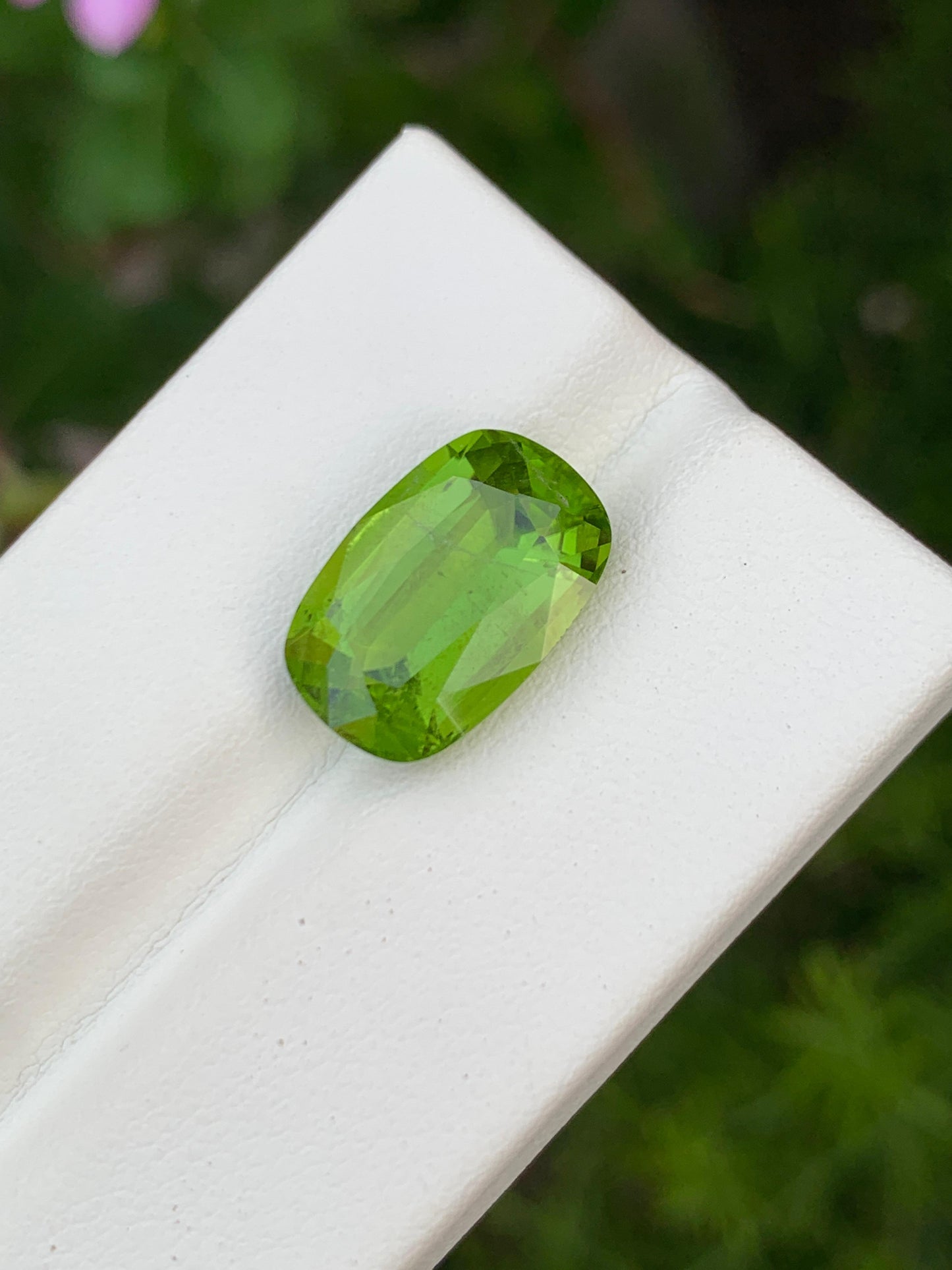 Natural Peridot 7.65 Ct Vivid Green Faceted Gemstone Loose Stone for Jewelry