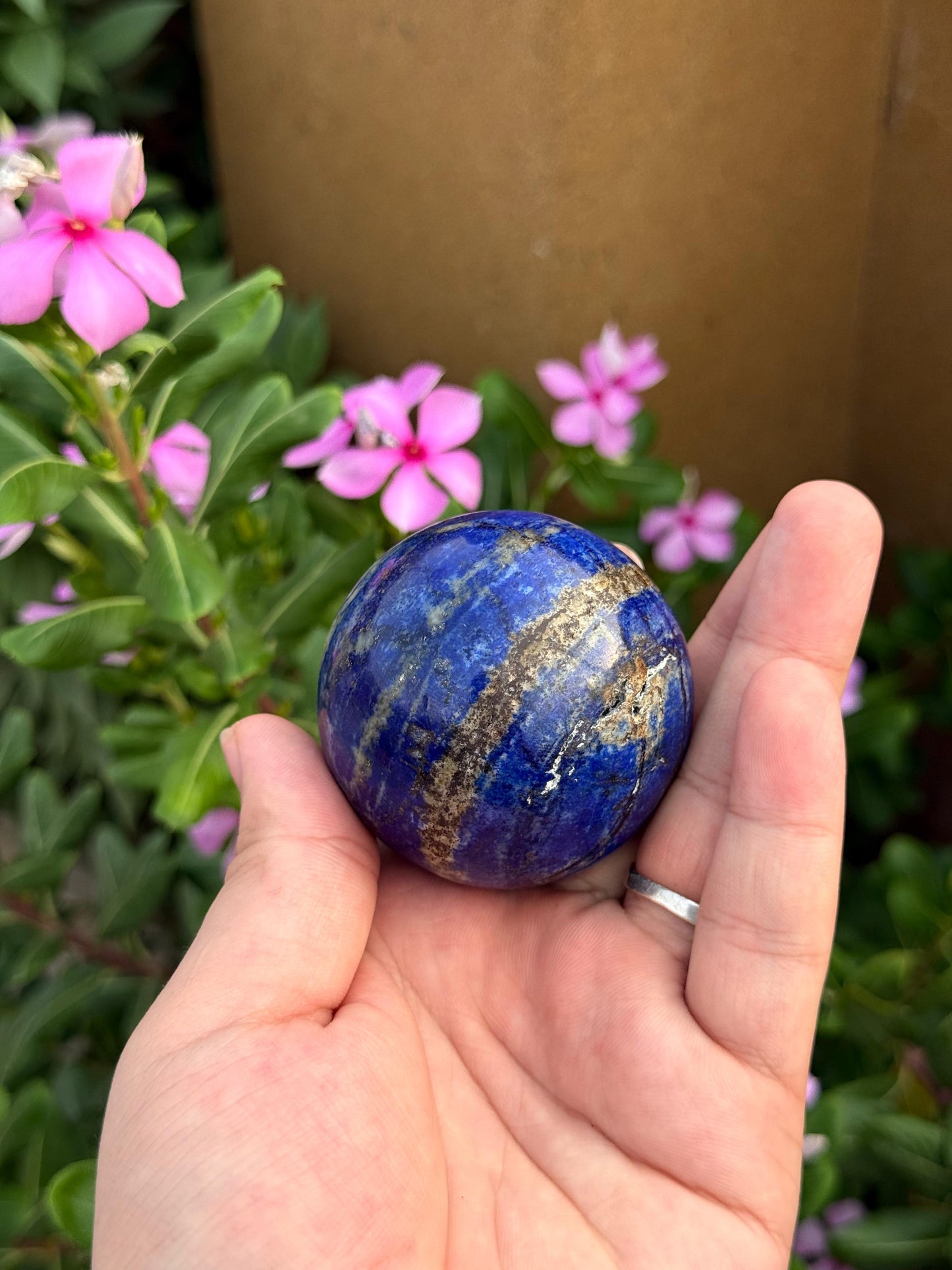 Natural Afghan Lapis Lazuli Sphere 270g 55 mm Diameter Origin Afghanistan