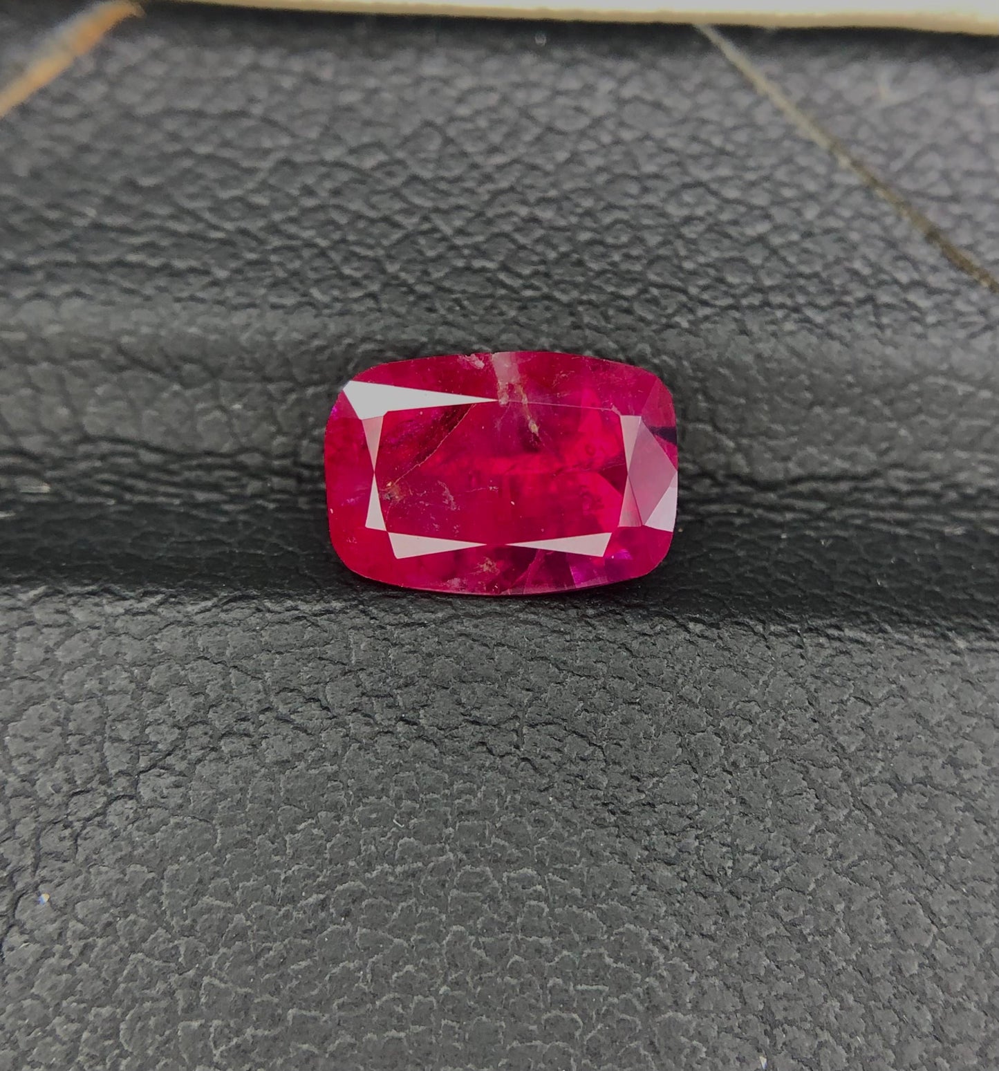 Natural Ruby 1.45 ct Cushion Cut Untreated Red Gemstone from Afghanistan Loose Stone for Jewelry Collectors