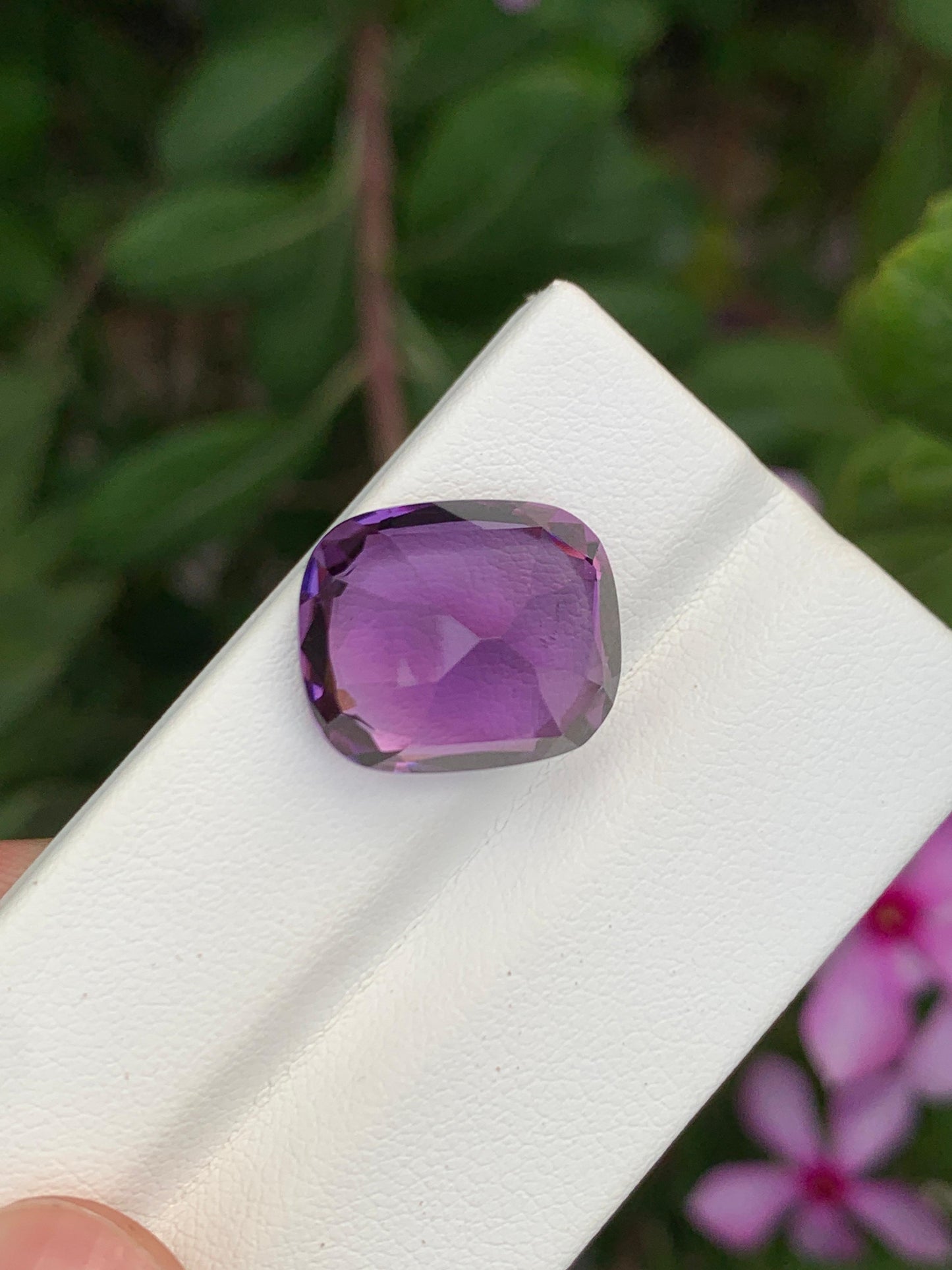 Natural Amethyst Deep Purple 13.35 Ct Faceted Gemstone Loose Stone for Jewelry