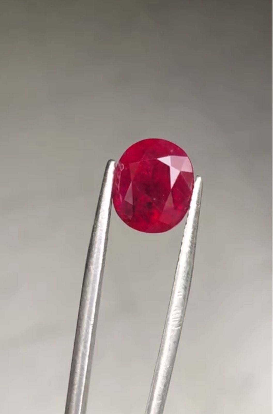 Vivid Red Natural 4.91 CT Ruby Afghanistan Certified Untreated Oval Gemstone