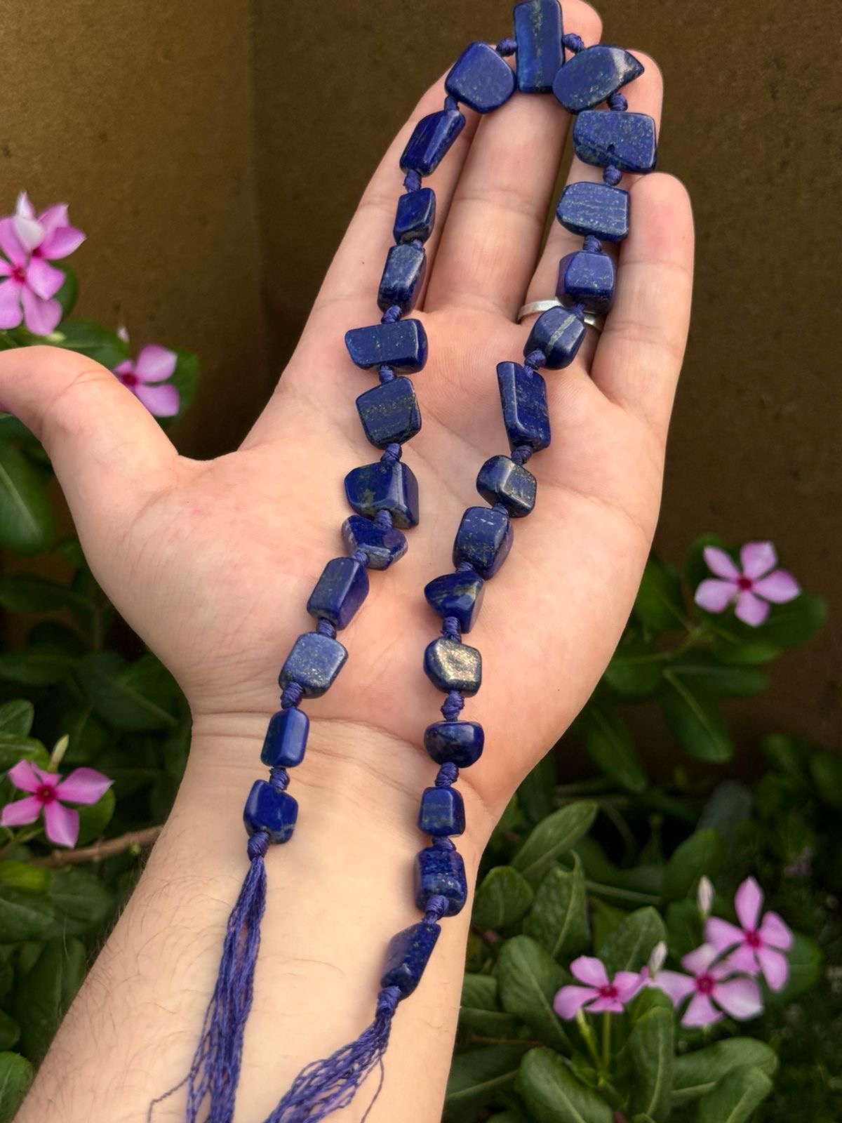 Lapis Lazuli Beads Total 27 Pieces Origin Afghanistan