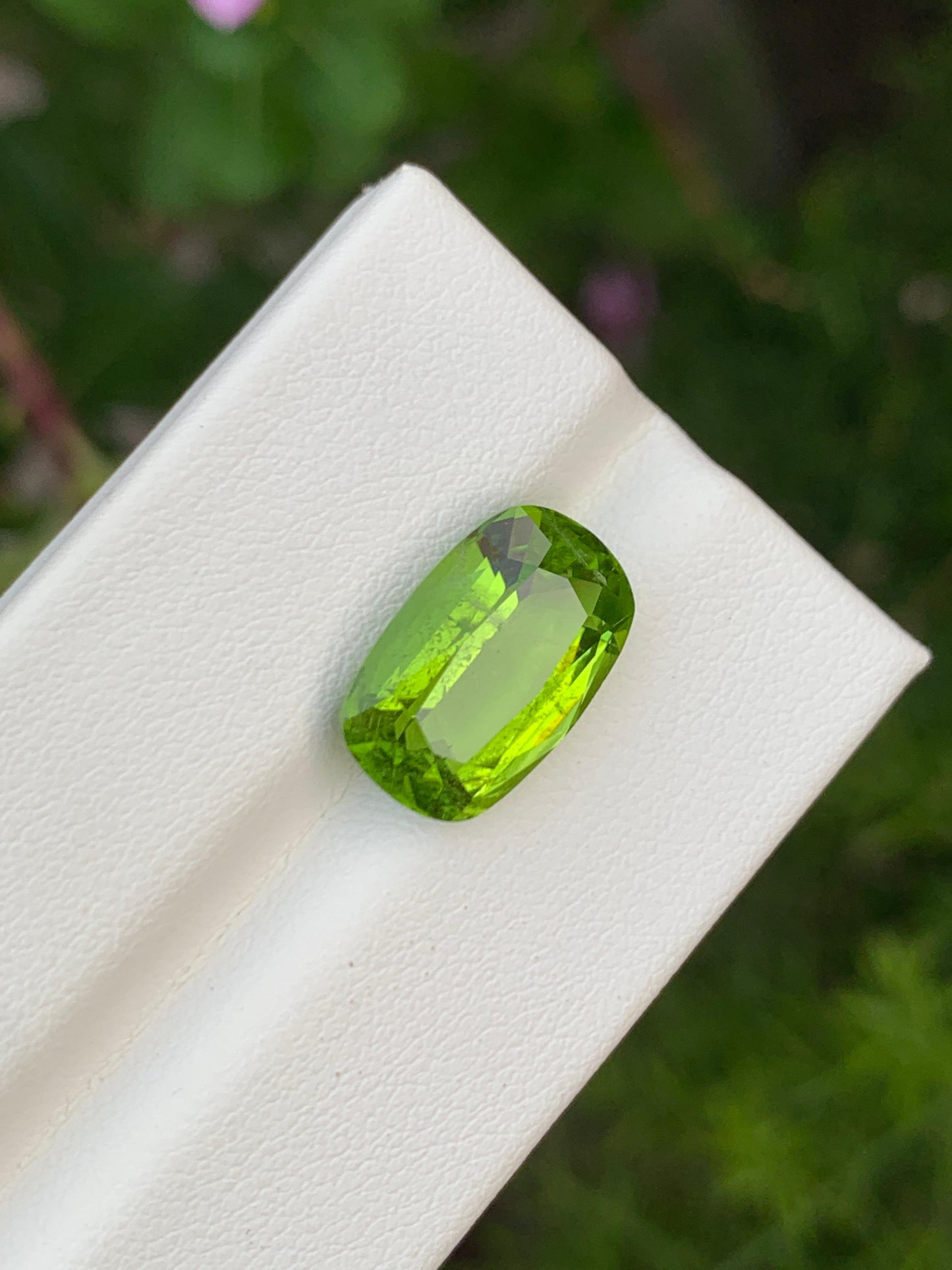 Natural Peridot 7.65 Ct Vivid Green Faceted Gemstone Loose Stone for Jewelry