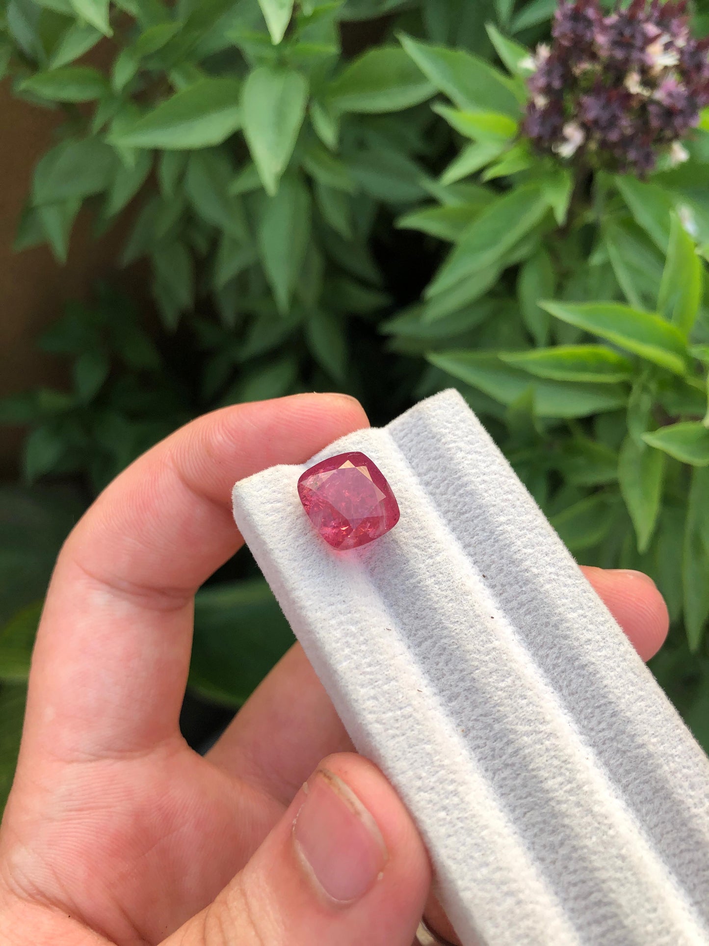 Natural Red Tourmaline Gemstone 8.80ct Faceted Afghan Crystal Untreated Loose Stone for Jewelry Healing