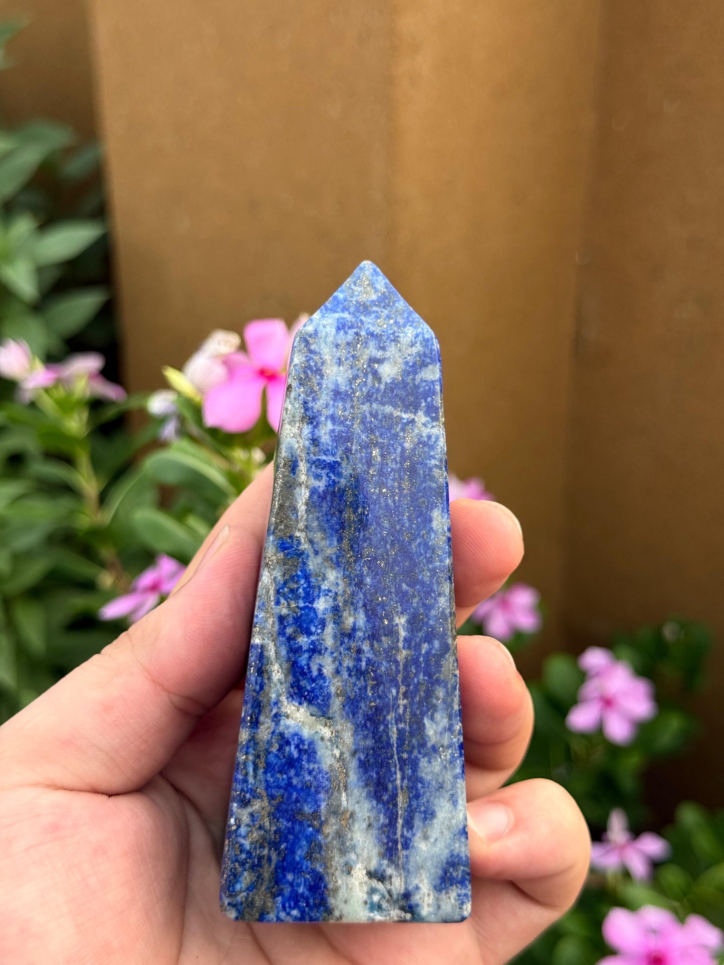 Natural Afghan Lapis Lazuli Tower 330g 108.5 x 40 x 26.5 mm Origin Afghanistan