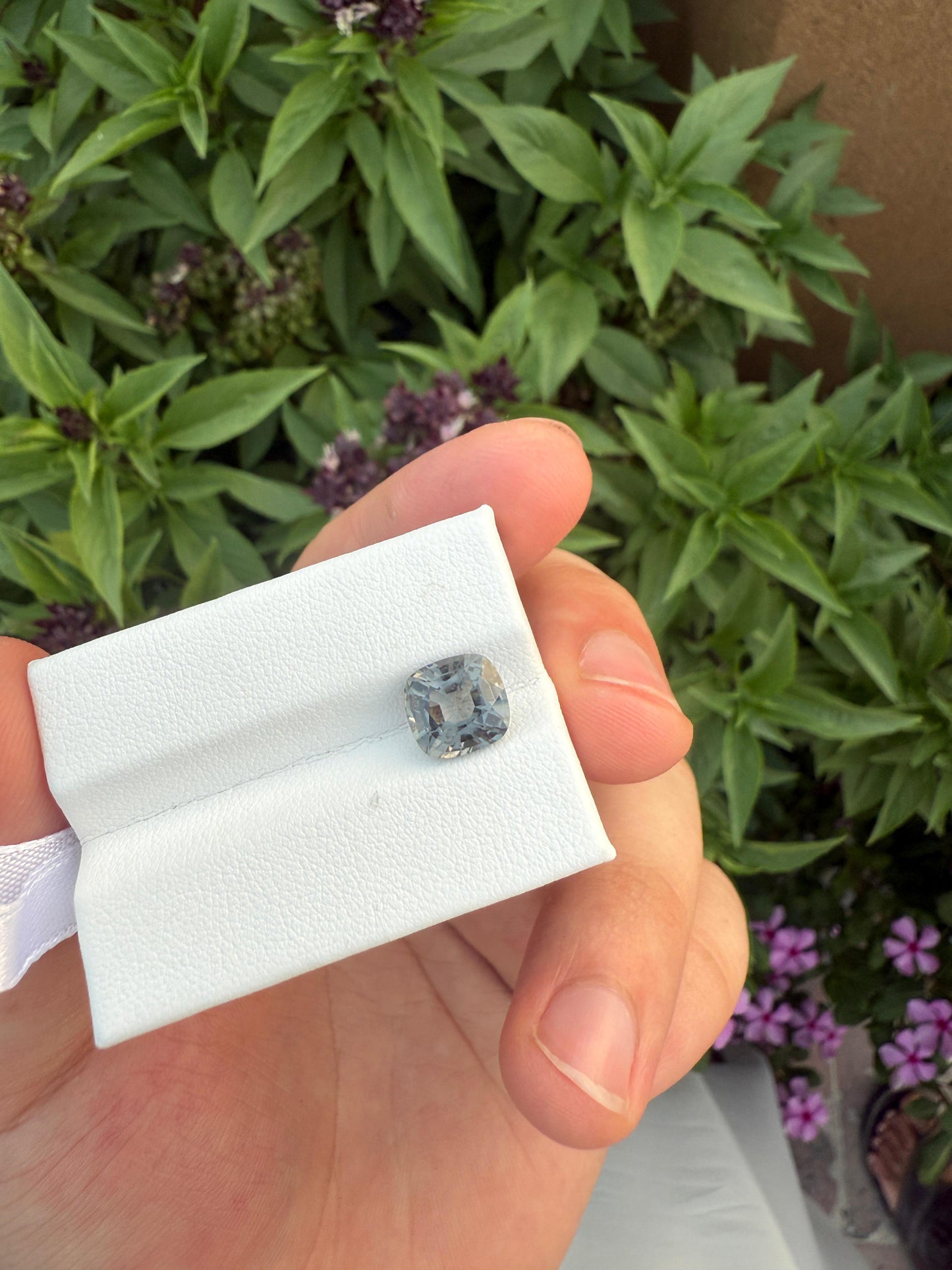 Natural Grey Spinel Cushion Cut 3.36 Carat Untreated Burma Spinel Brilliant Loose Gemstone for Custom Fine Jewelry