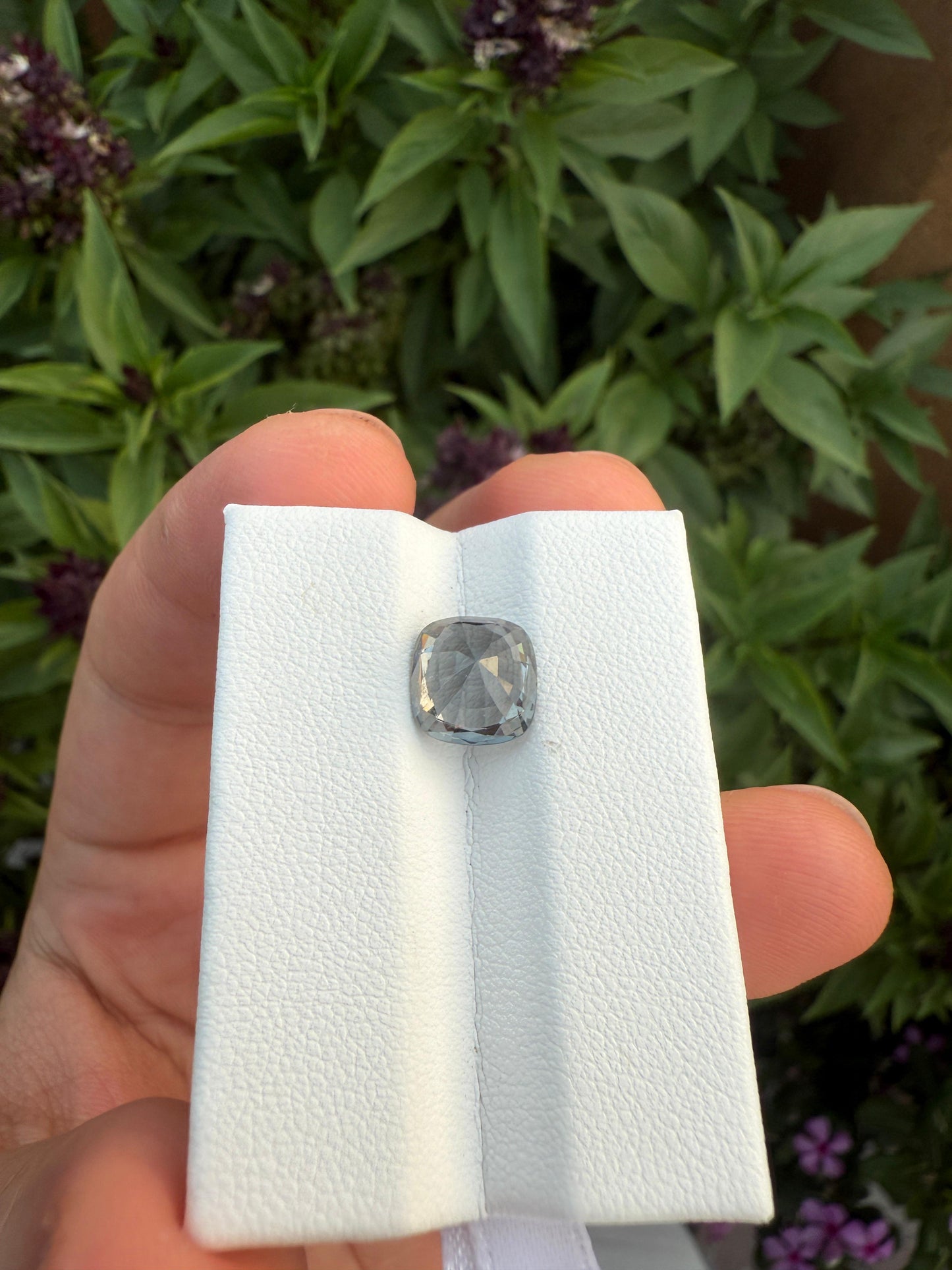 Natural Grey Spinel Cushion Cut 3.36 Carat Untreated Burma Spinel Brilliant Loose Gemstone for Custom Fine Jewelry