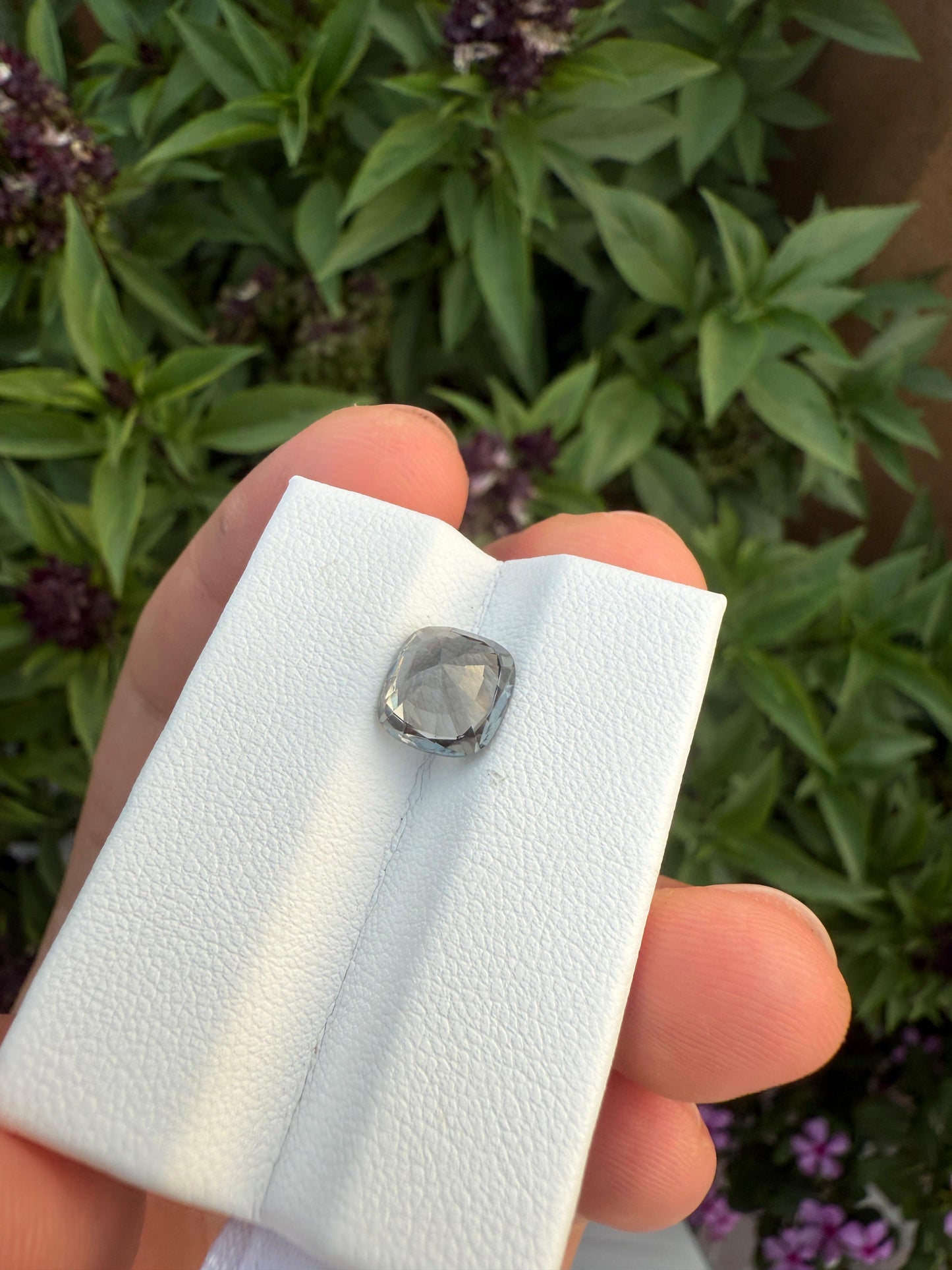 Natural Grey Spinel Cushion Cut 3.36 Carat Untreated Burma Spinel Brilliant Loose Gemstone for Custom Fine Jewelry