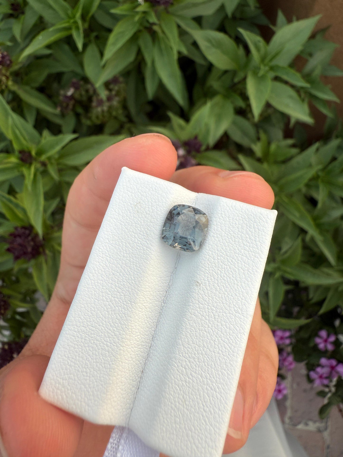 Natural Grey Spinel Cushion Cut 3.36 Carat Untreated Burma Spinel Brilliant Loose Gemstone for Custom Fine Jewelry