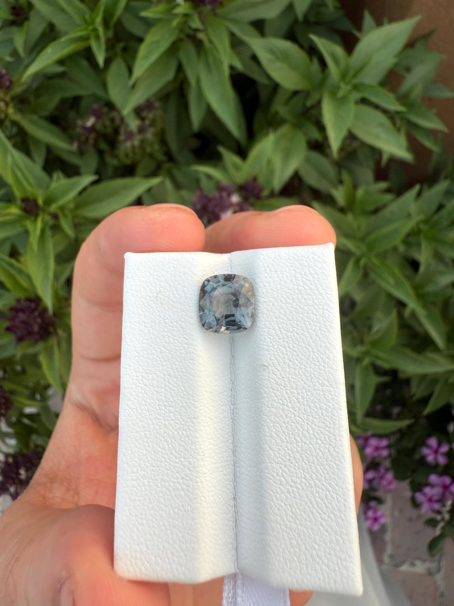 Natural Grey Spinel Cushion Cut 3.36 Carat Untreated Burma Spinel Brilliant Loose Gemstone for Custom Fine Jewelry