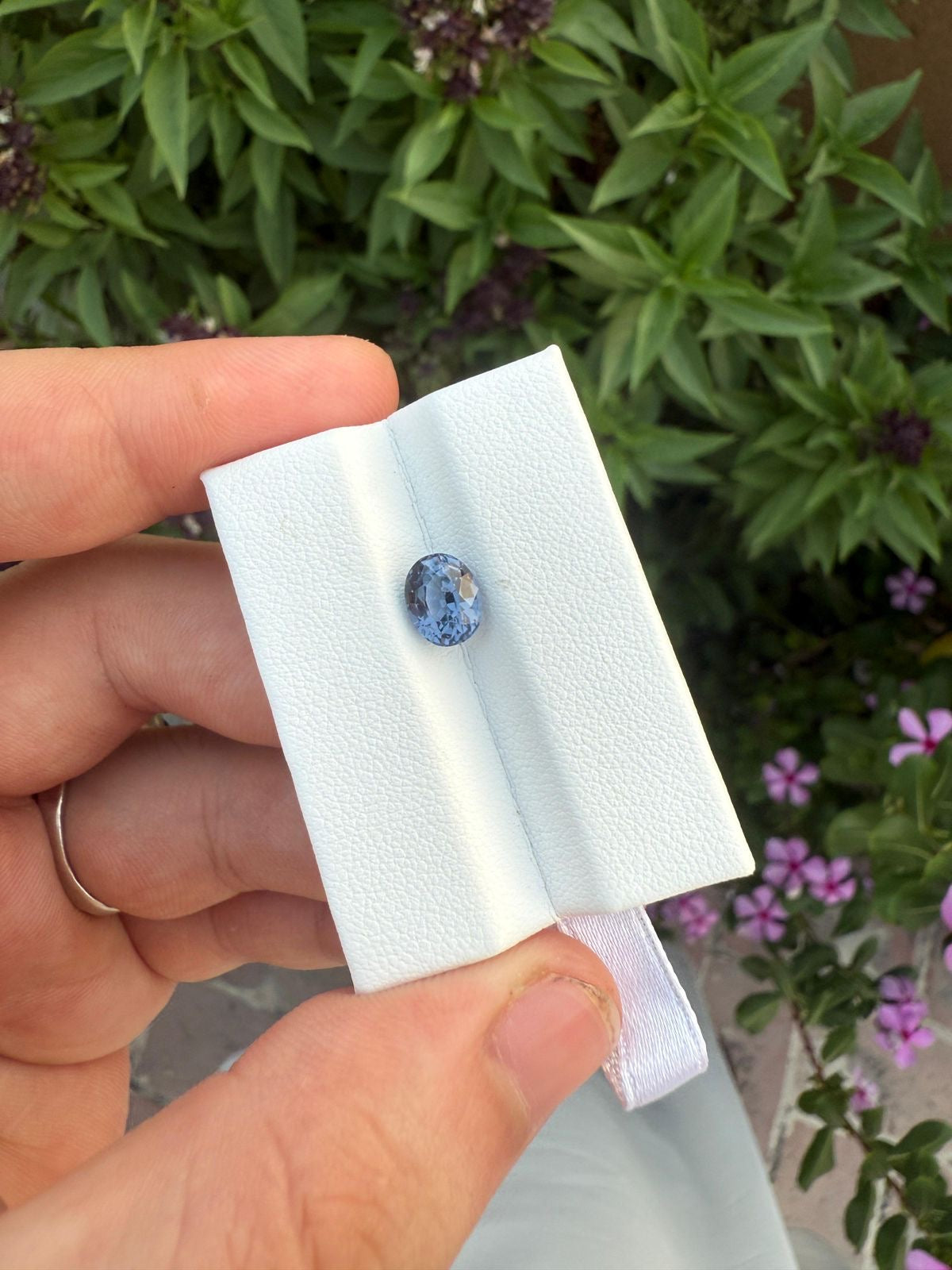 Natural Violet Spinel Oval Gemstone 2.08 Carat Bluish Violet Brilliant Cut Untreated Certified Tanzanian Loose Gemstone for Fine Jewelry