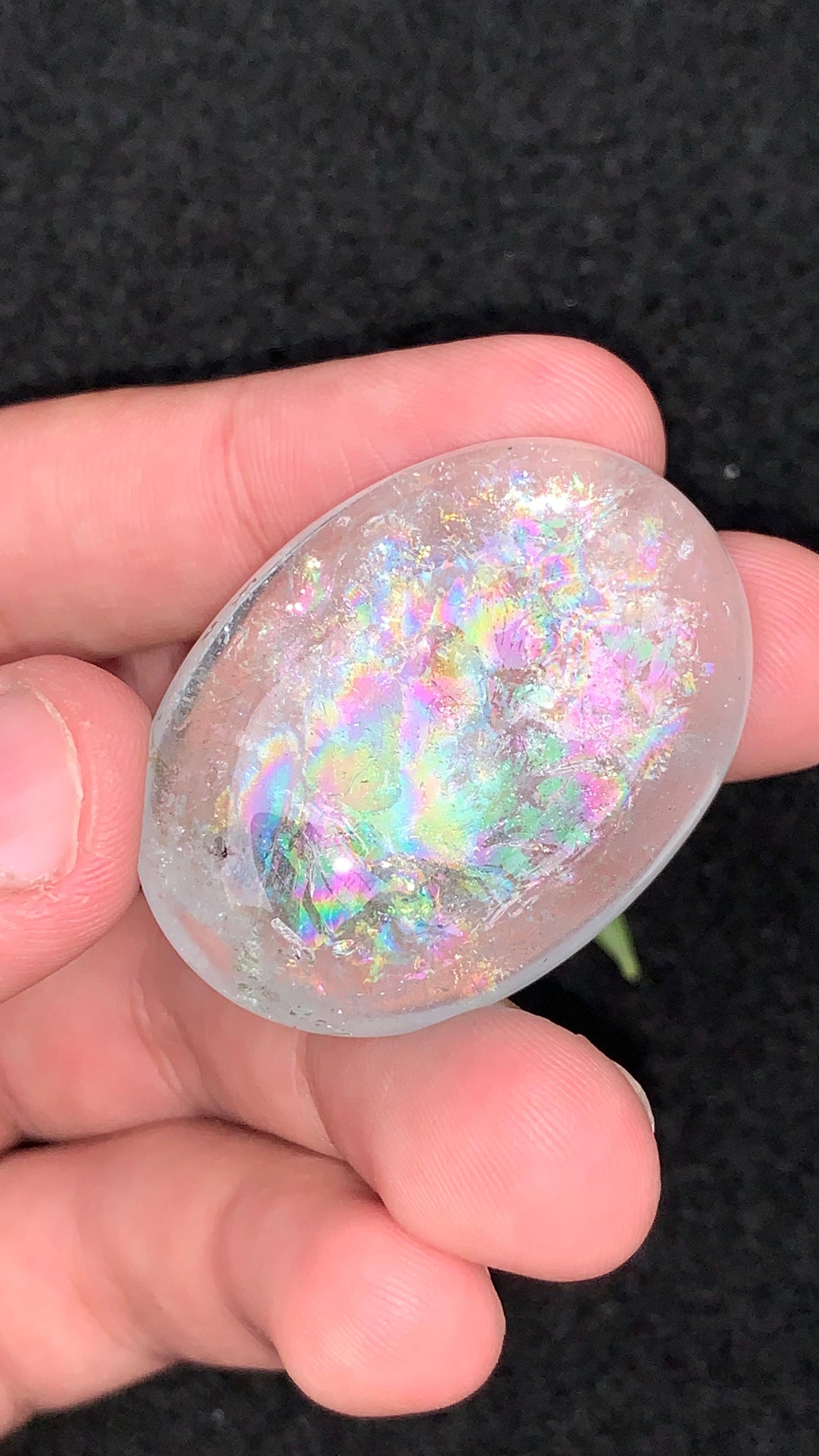 Natural Rainbow Aquamarine Cap 116 Ct Large Polished Gemstone for Jewelry Design or Collector Display Untreated Crystal Specimen