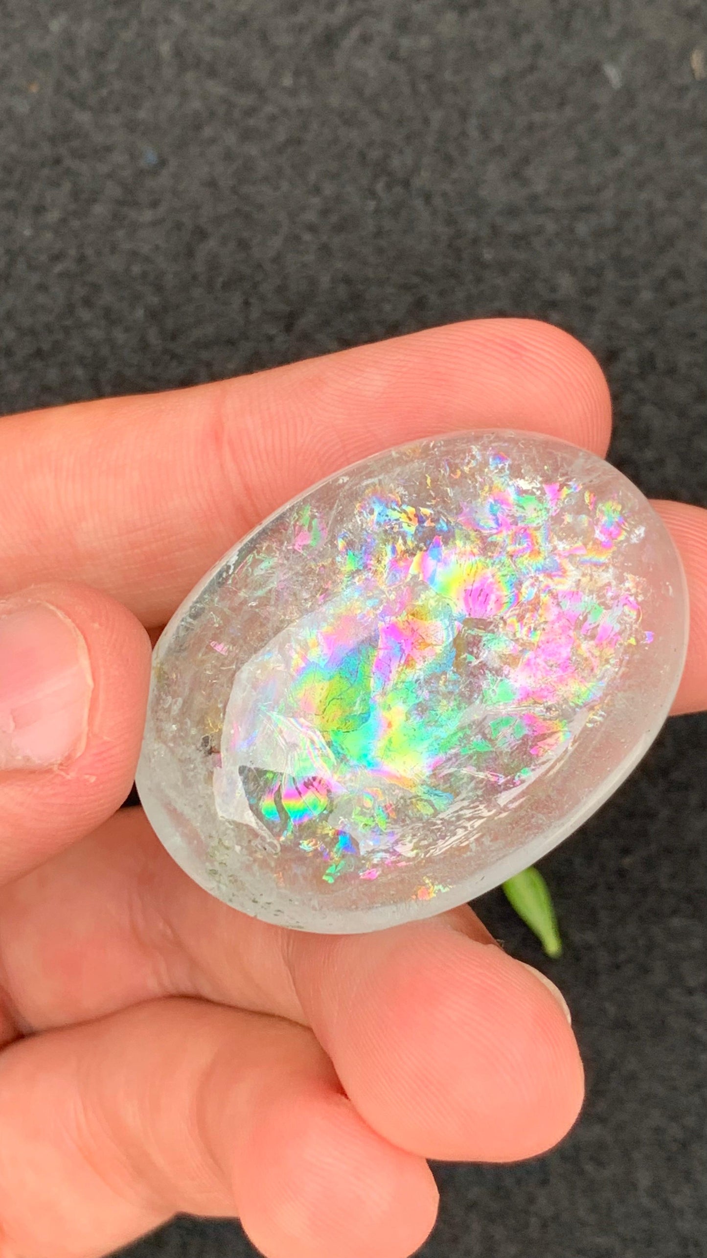 Natural Rainbow Aquamarine Cap 116 Ct Large Polished Gemstone for Jewelry Design or Collector Display Untreated Crystal Specimen