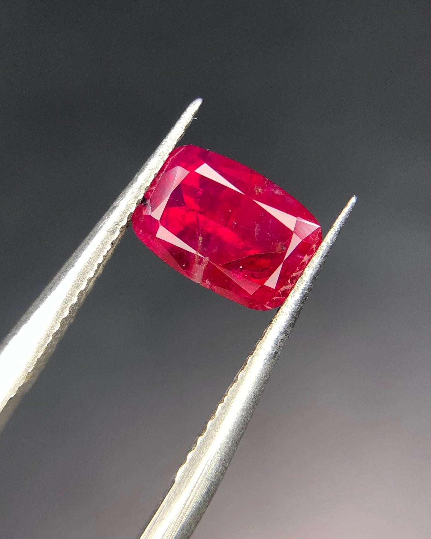 Natural Ruby 1.45 ct Cushion Cut Untreated Red Gemstone from Afghanistan Loose Stone for Jewelry Collectors