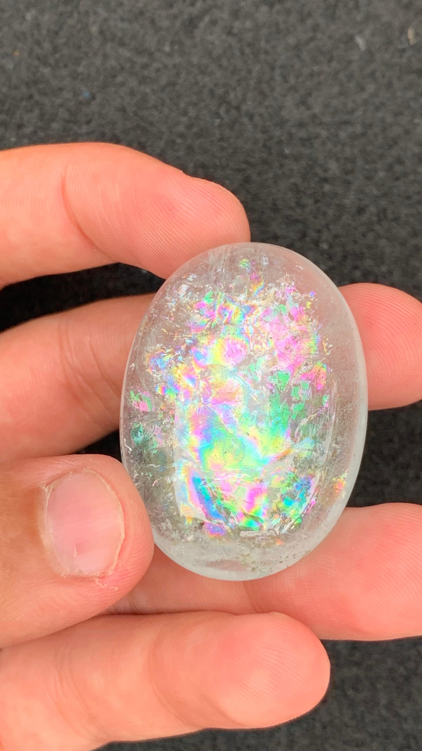 Natural Rainbow Aquamarine Cap 116 Ct Large Polished Gemstone for Jewelry Design or Collector Display Untreated Crystal Specimen