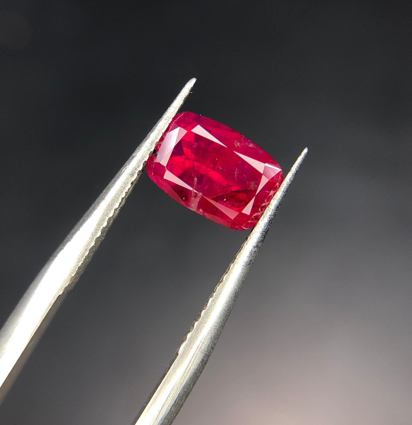 Natural Ruby 1.45 ct Cushion Cut Untreated Red Gemstone from Afghanistan Loose Stone for Jewelry Collectors