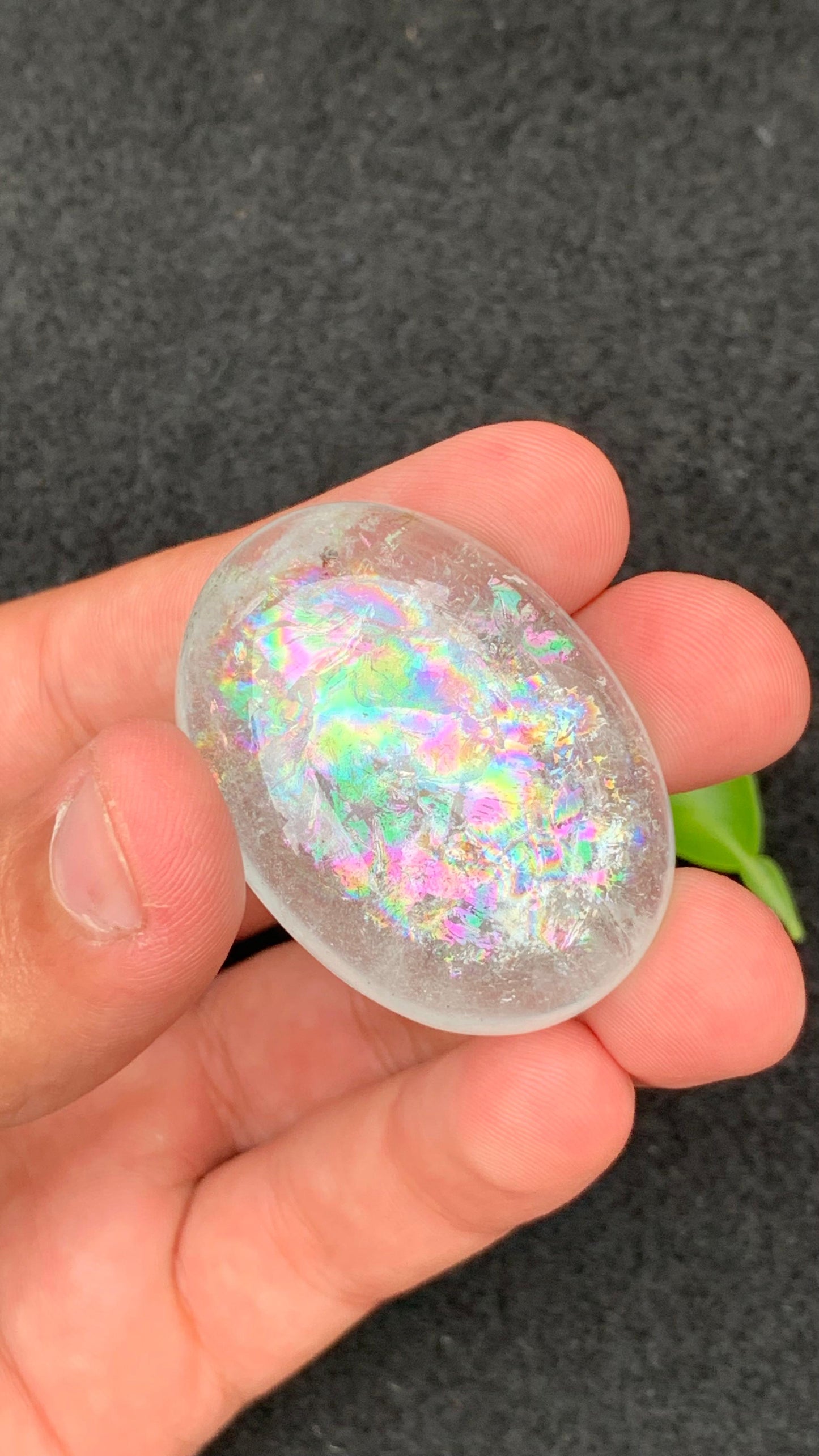 Natural Rainbow Aquamarine Cap 116 Ct Large Polished Gemstone for Jewelry Design or Collector Display Untreated Crystal Specimen