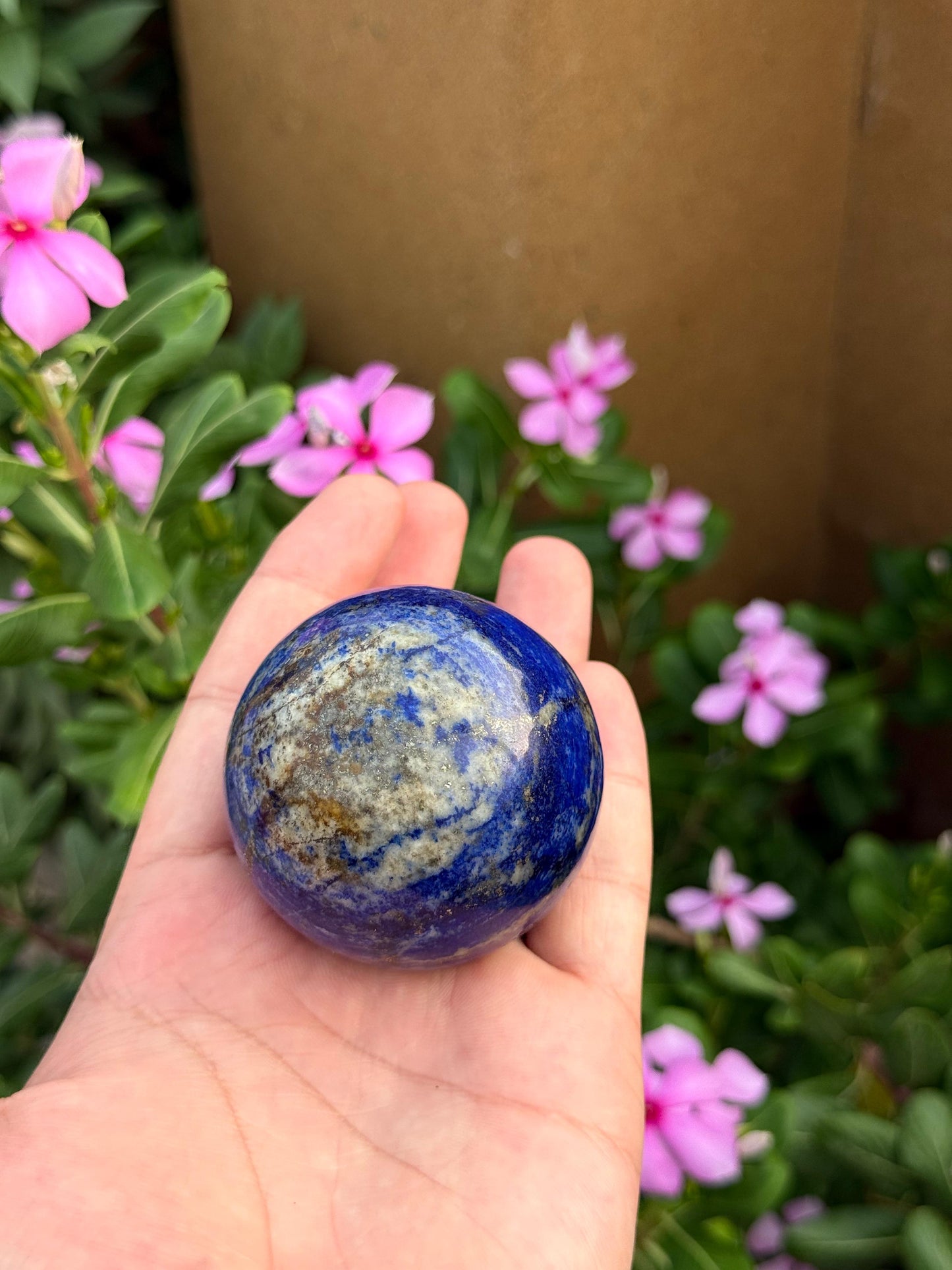 Natural Afghan Lapis Lazuli Sphere 270g 55 mm Diameter Origin Afghanistan