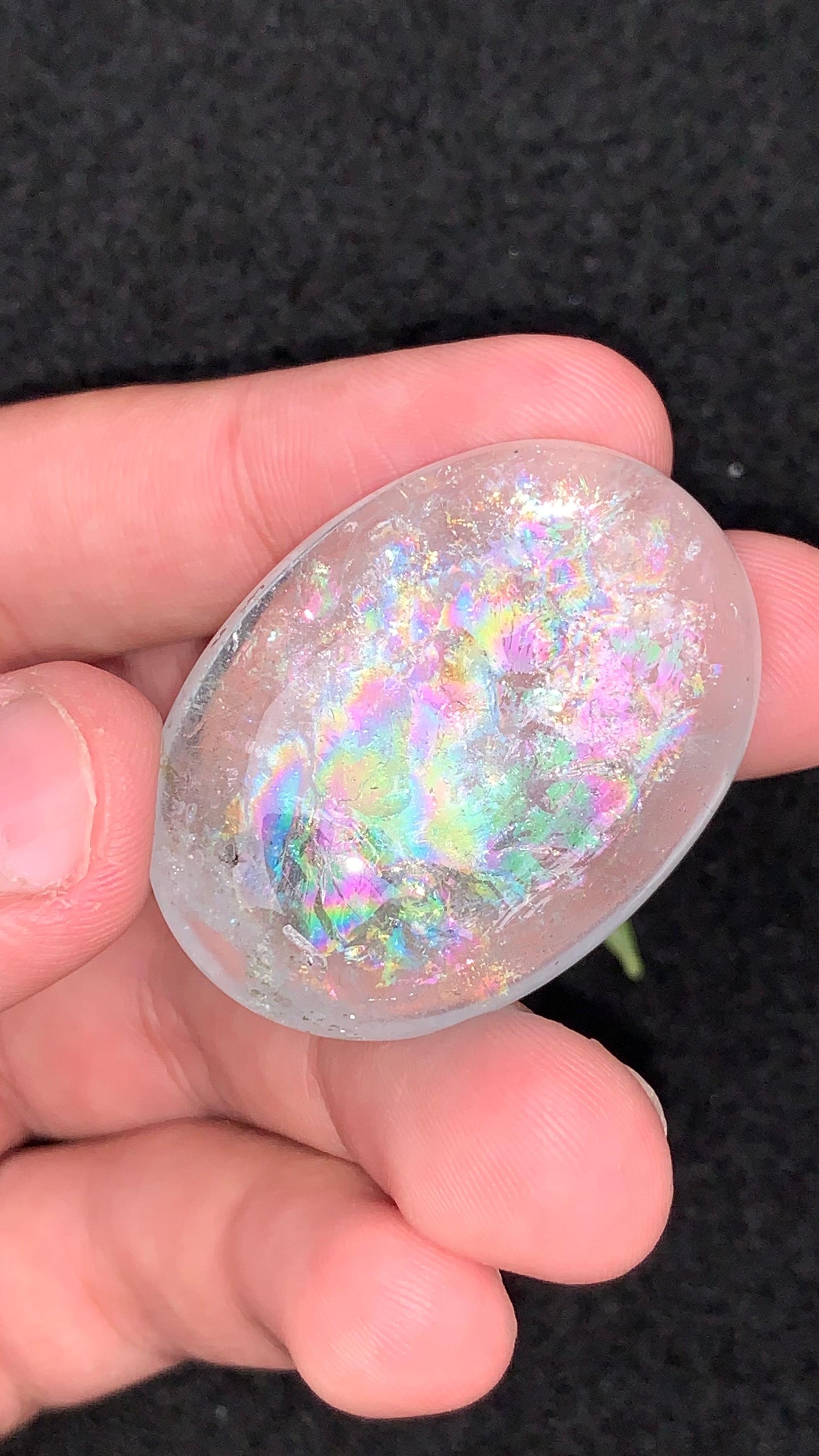 Natural Rainbow Aquamarine Cap 116 Ct Large Polished Gemstone for Jewelry Design or Collector Display Untreated Crystal Specimen