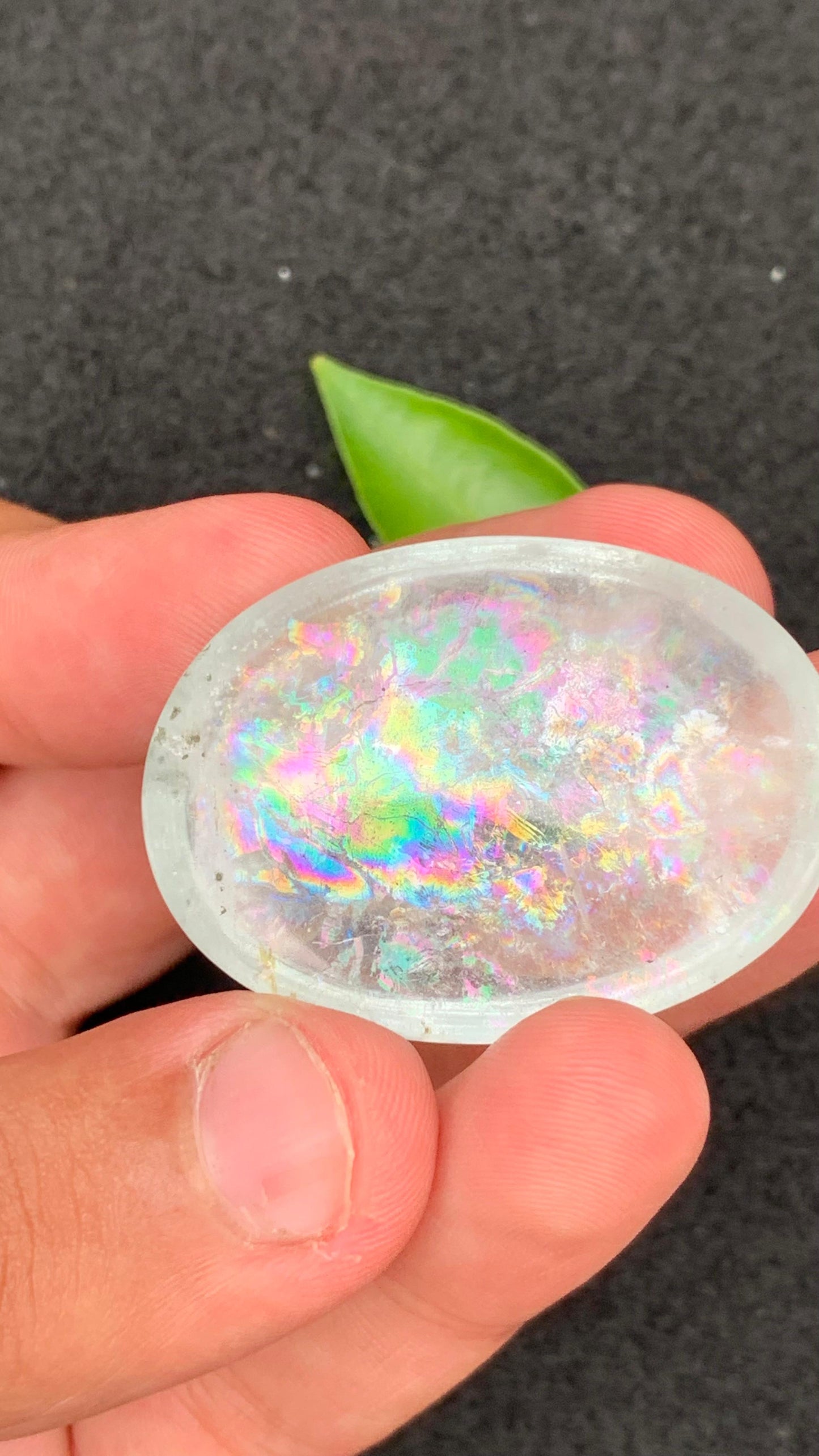 Natural Rainbow Aquamarine Cap 116 Ct Large Polished Gemstone for Jewelry Design or Collector Display Untreated Crystal Specimen