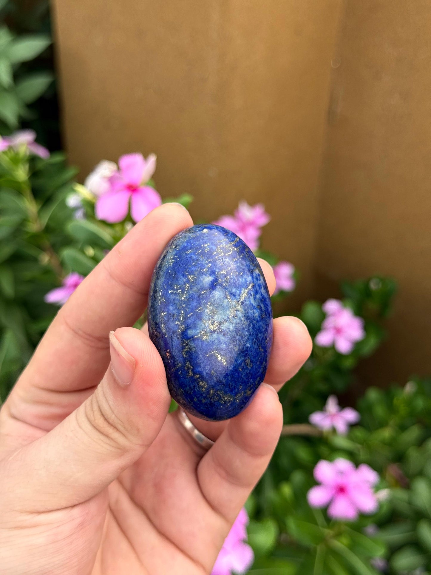 Natural Afghan Lapis Lazuli Palm Stone 86g 58.3 x 38 x 24.2 mm Origin Afghanistan