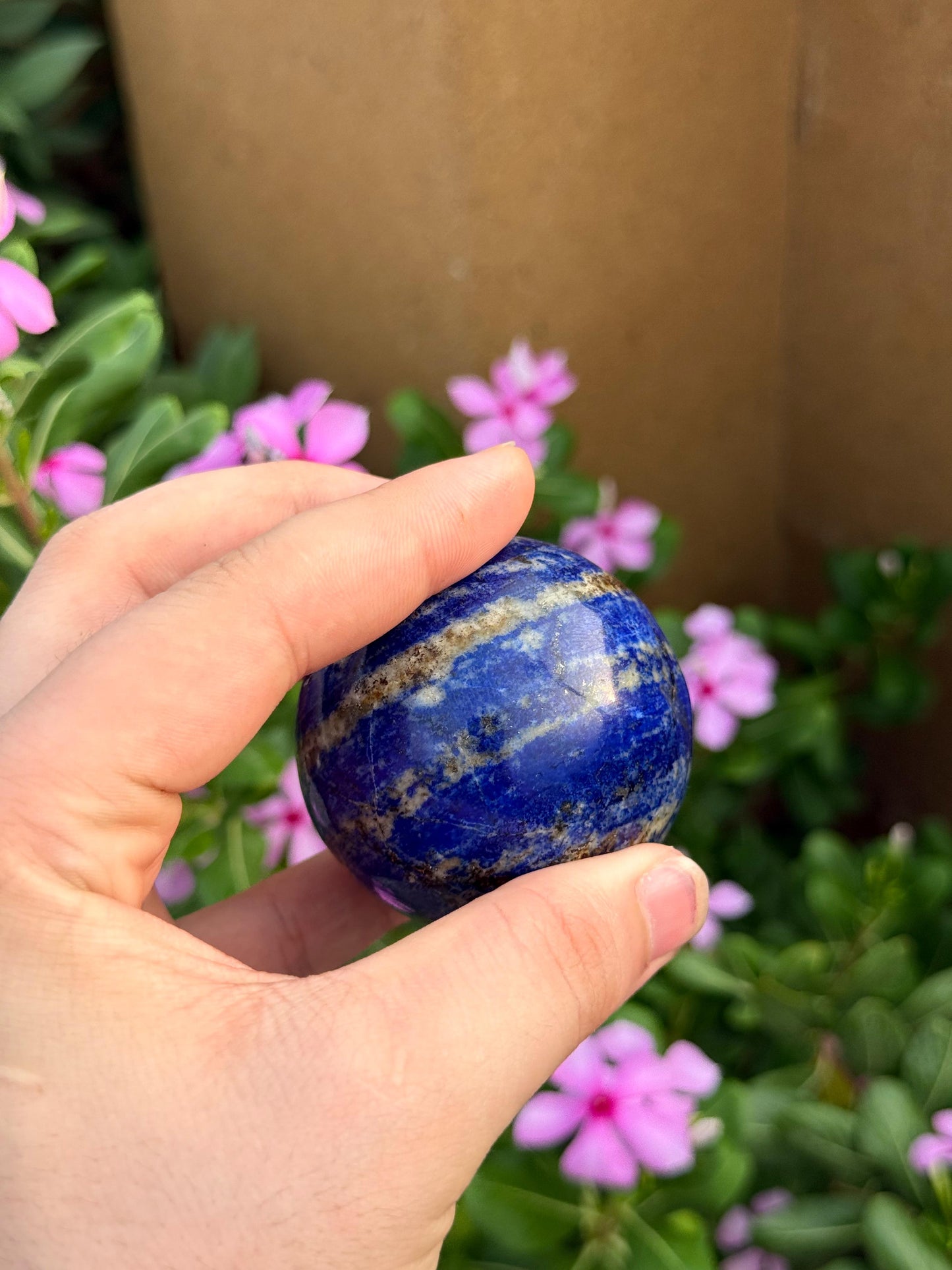 Natural Afghan Lapis Lazuli Sphere 270g 55 mm Diameter Origin Afghanistan