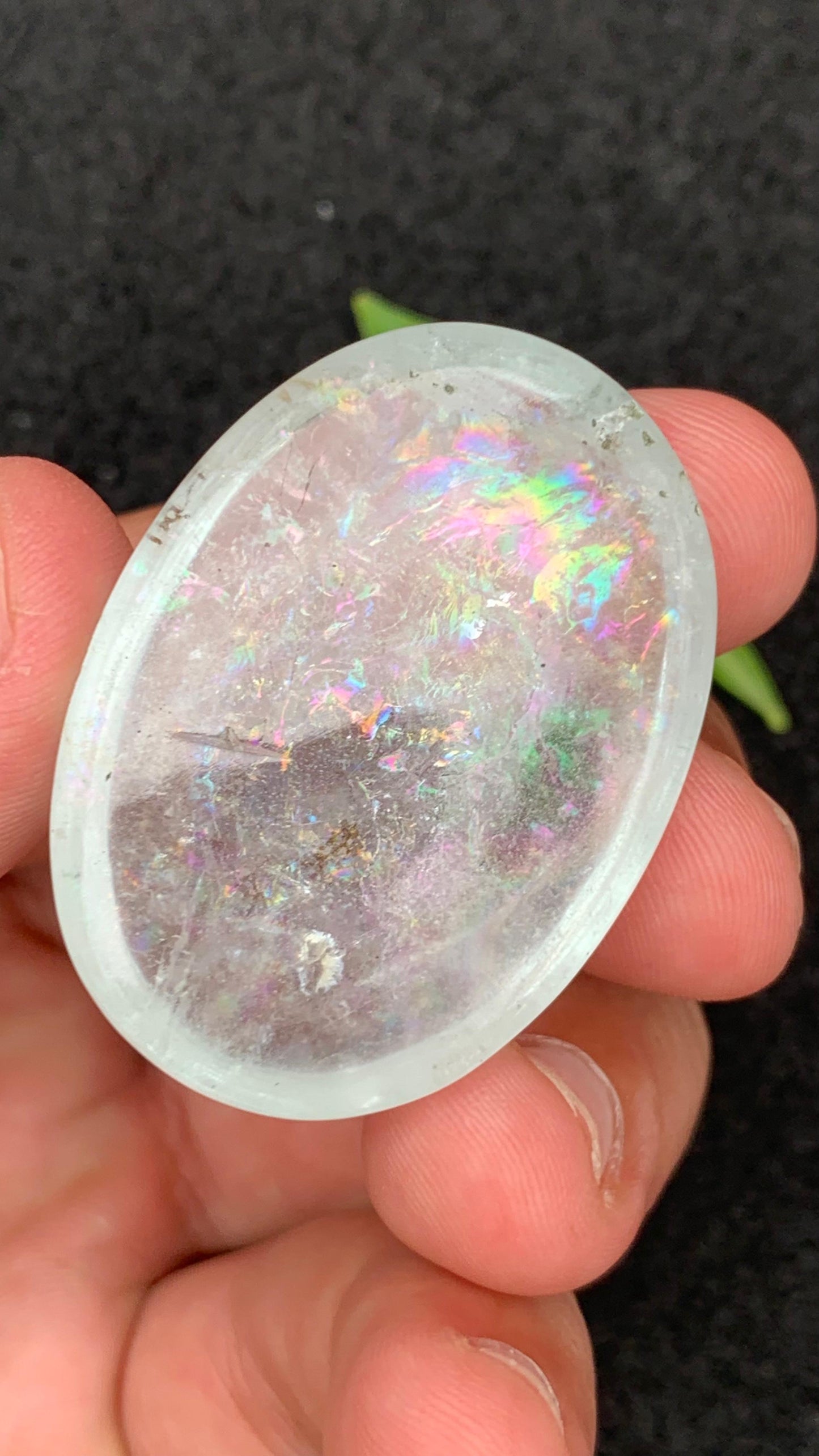 Natural Rainbow Aquamarine Cap 116 Ct Large Polished Gemstone for Jewelry Design or Collector Display Untreated Crystal Specimen