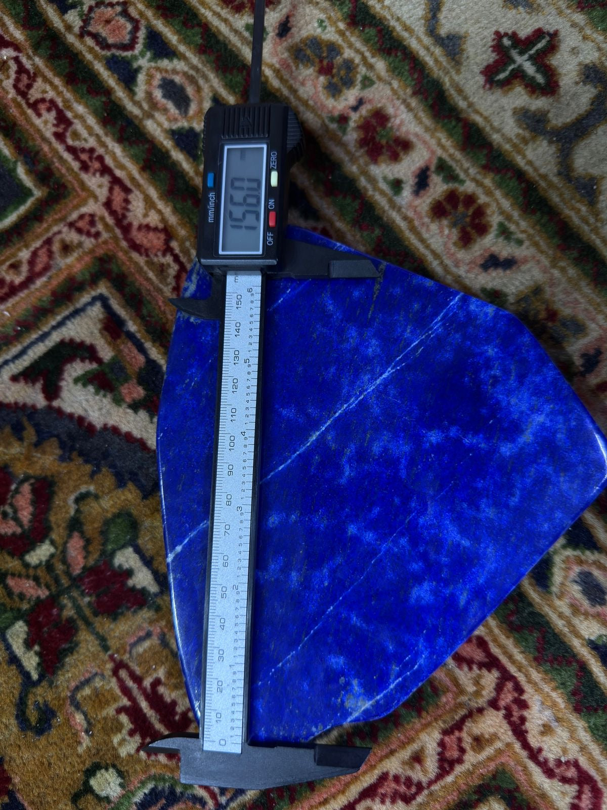 Premium Lapis Lazuli Crystal: Hand Carved 1065g Polished Stone for Healing