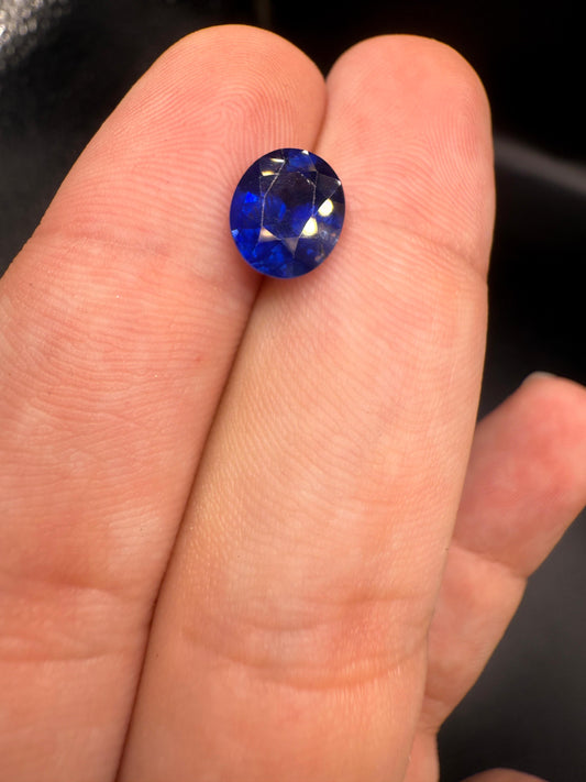 GFCO Certified  2.87 Ct Natural Royal Blue Sapphire  Oval Cut Heated Gemstone