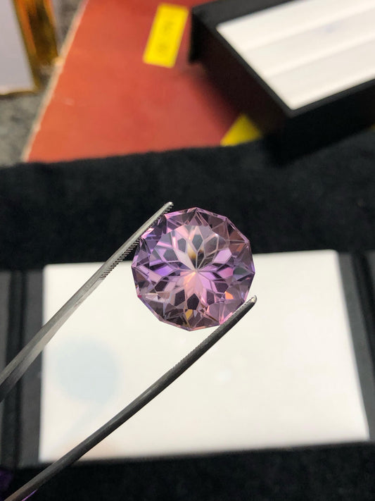Natural 24.45 ct Amethyst  Large Faceted Oval Gemstone
