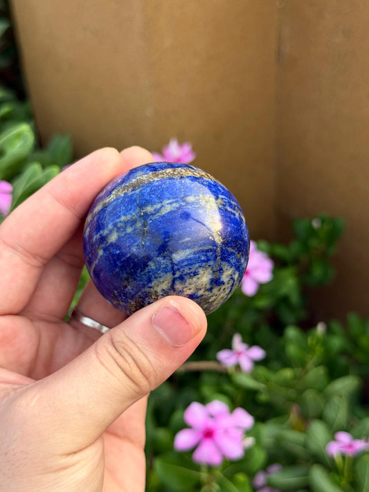 Natural Afghan Lapis Lazuli Sphere  270g 55 mm Diameter Origin Afghanistan