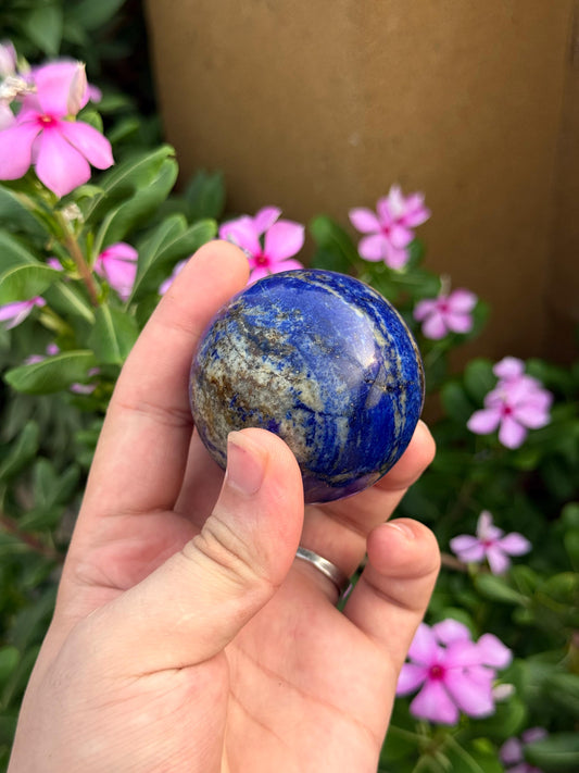 Natural Afghan Lapis Lazuli Sphere  270g 55 mm Diameter Origin Afghanistan