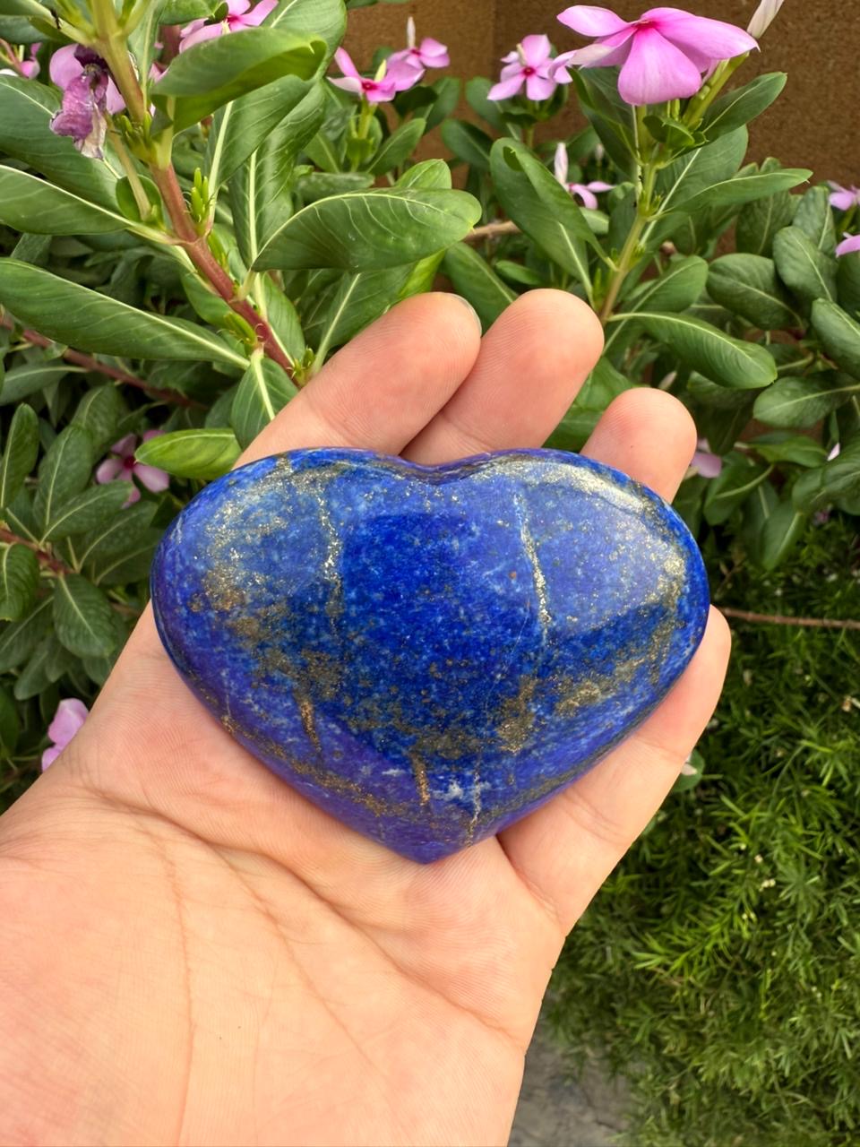 Natural Afghan Lapis Lazuli Heart  205g  81.3 x 62.1 x 25 mm  Origin: Afghanistan