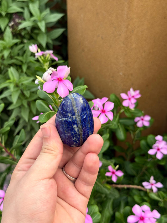 Natural Afghan Lapis Lazuli Palm Stone  86g  58.3 x 38 x 24.2 mm Origin  Afghanistan