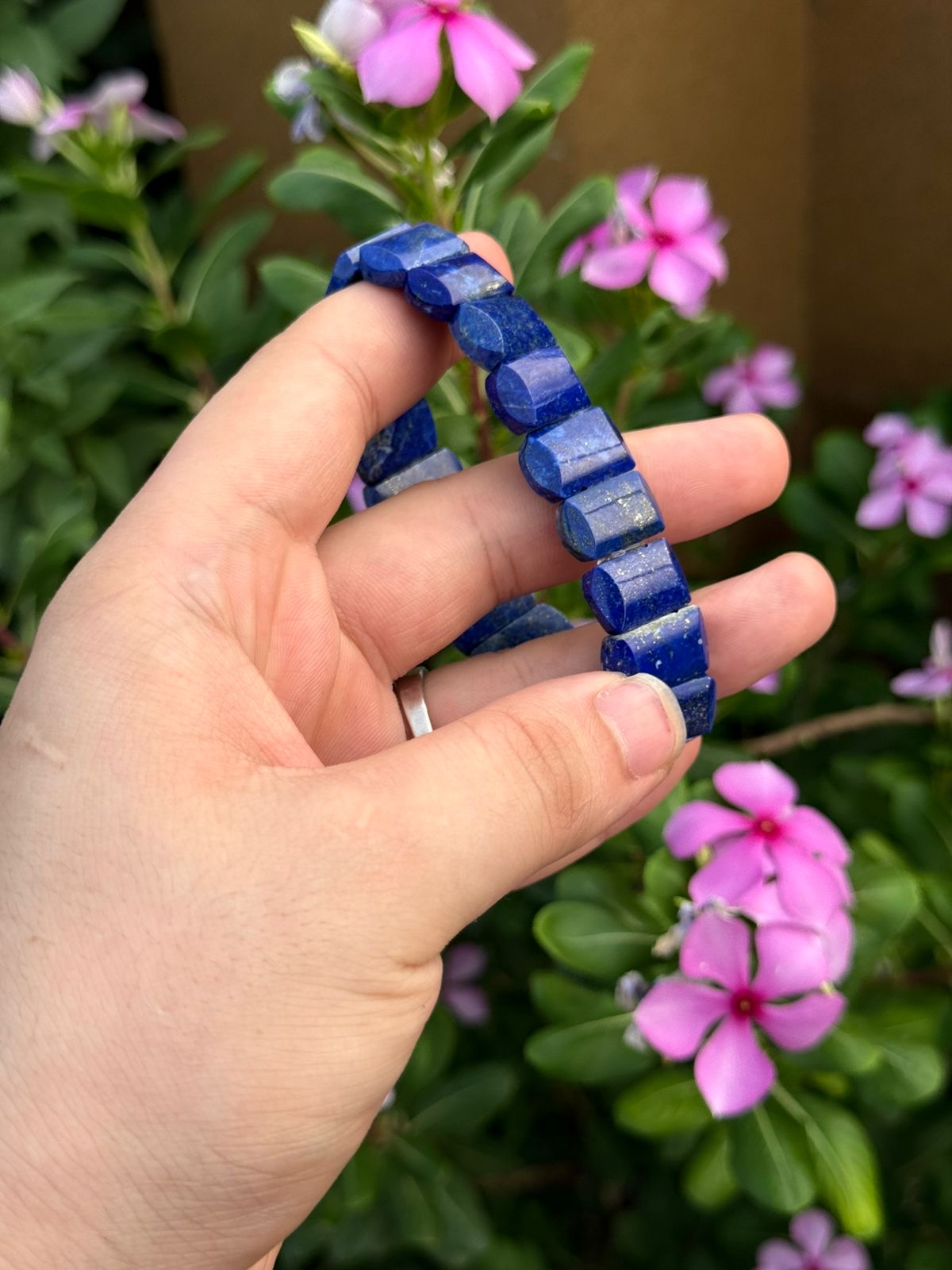 Natural Afghan Lapis Lazuli Bracelet 40g Bead Size 16.4 x 10.5 x 4.7 mm   Origin Afghanistan