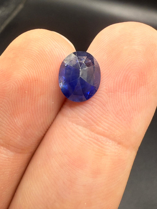 GFCO Certified  2.87 Ct Natural Royal Blue Sapphire  Oval Cut Heated Gemstone