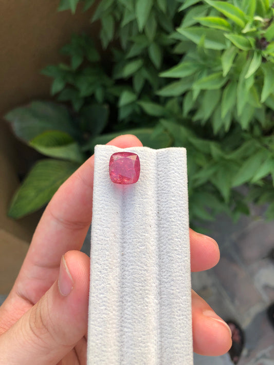 Natural Red Tourmaline Gemstone 8.80ct  Faceted Afghan Crystal  Untreated Loose Stone for Jewelry  Healing