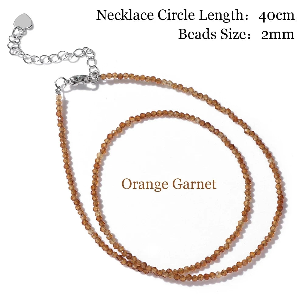 Minimalism Lapis Lazuli Small Beads Necklaces Fashion Natural Stone Unakites Labradorites Necklaces Choker For Female Yoga Gifts