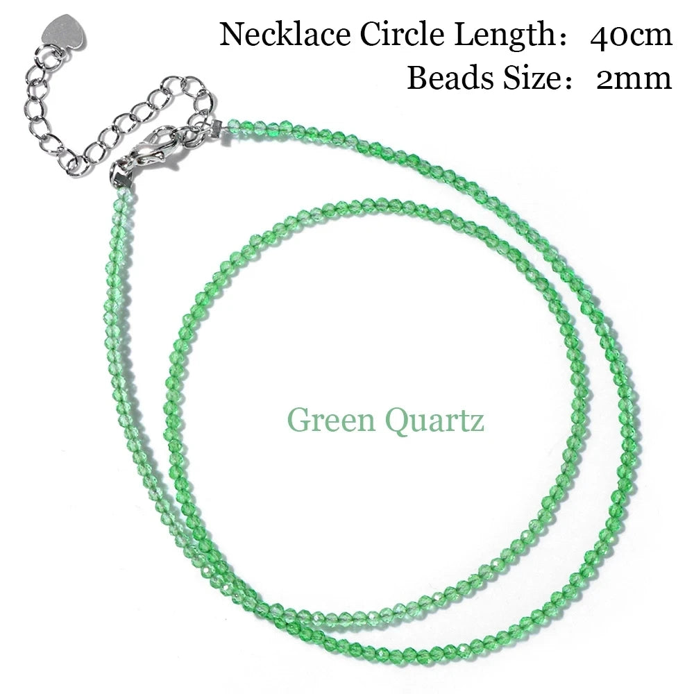 Minimalism Lapis Lazuli Small Beads Necklaces Fashion Natural Stone Unakites Labradorites Necklaces Choker For Female Yoga Gifts