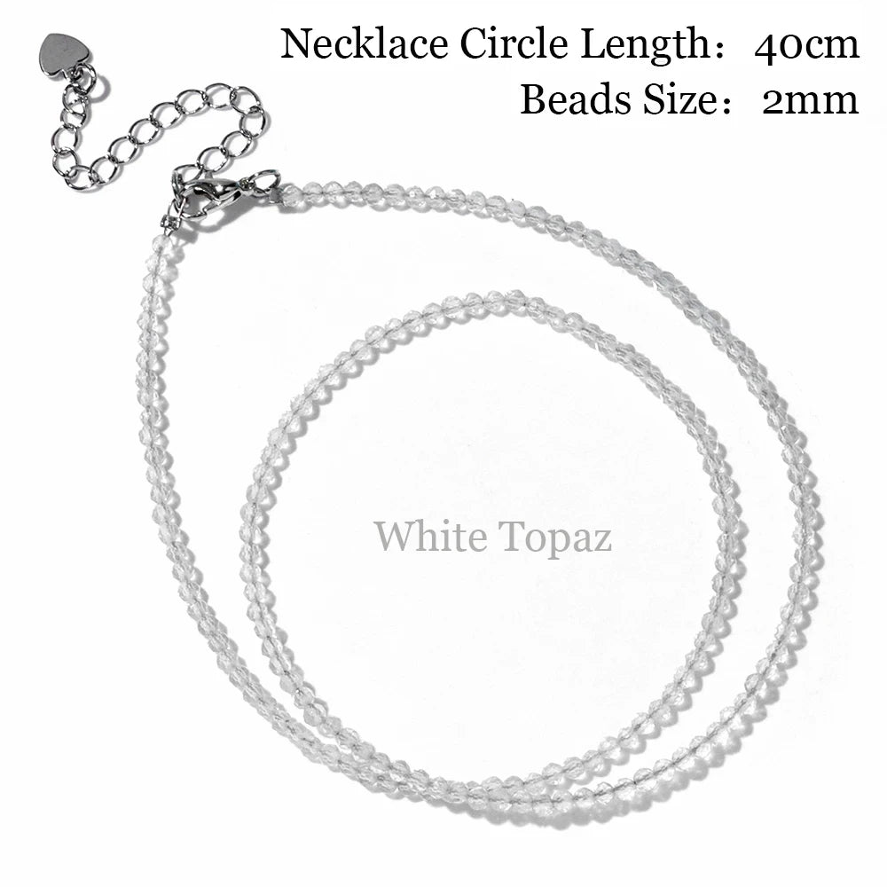 Minimalism Lapis Lazuli Small Beads Necklaces Fashion Natural Stone Unakites Labradorites Necklaces Choker For Female Yoga Gifts